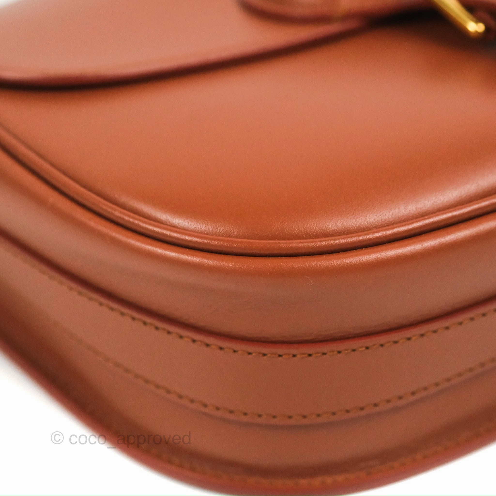 Christian Dior Medium Bobby Flap Camel Box Calfskin