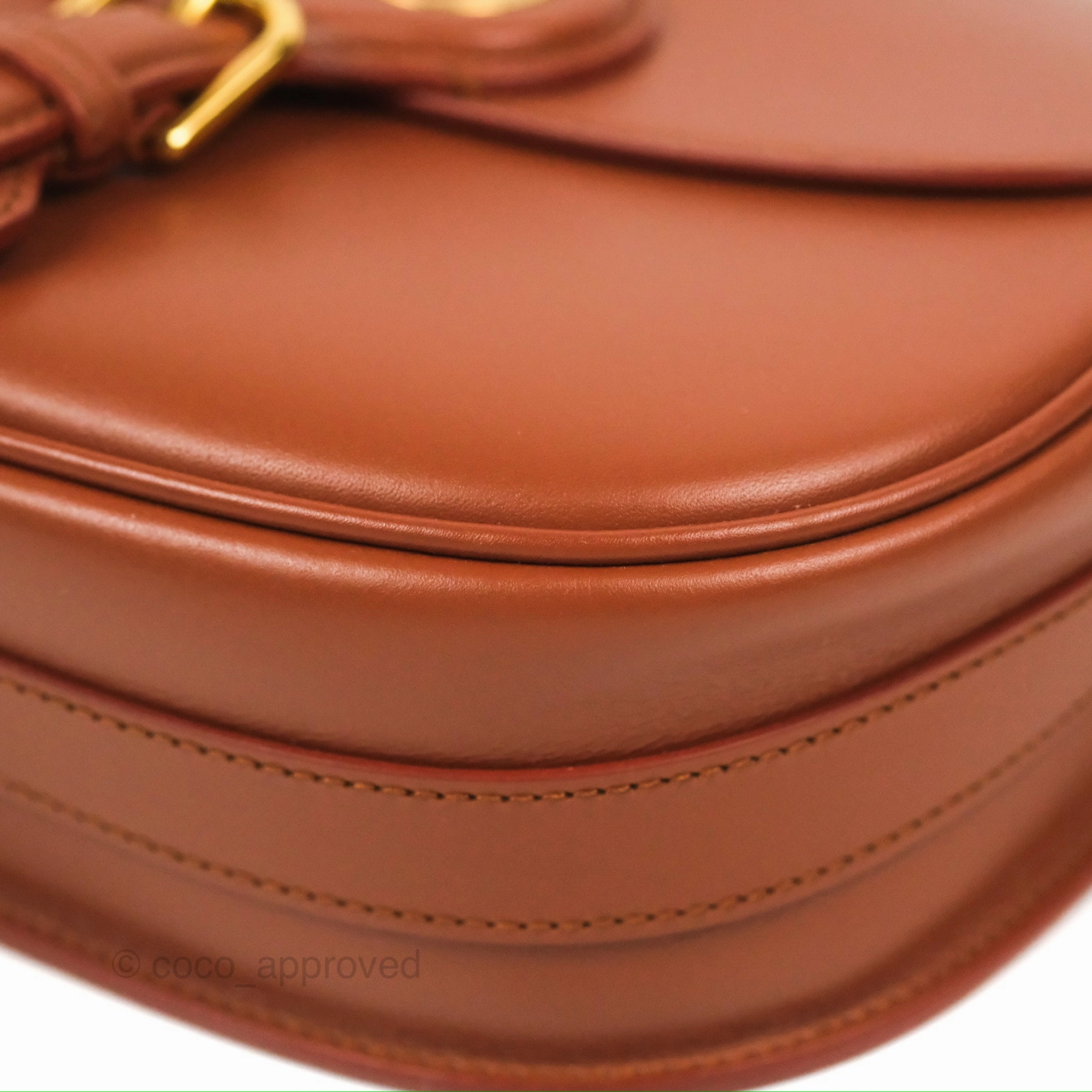 Christian Dior Medium Bobby Flap Camel Box Calfskin