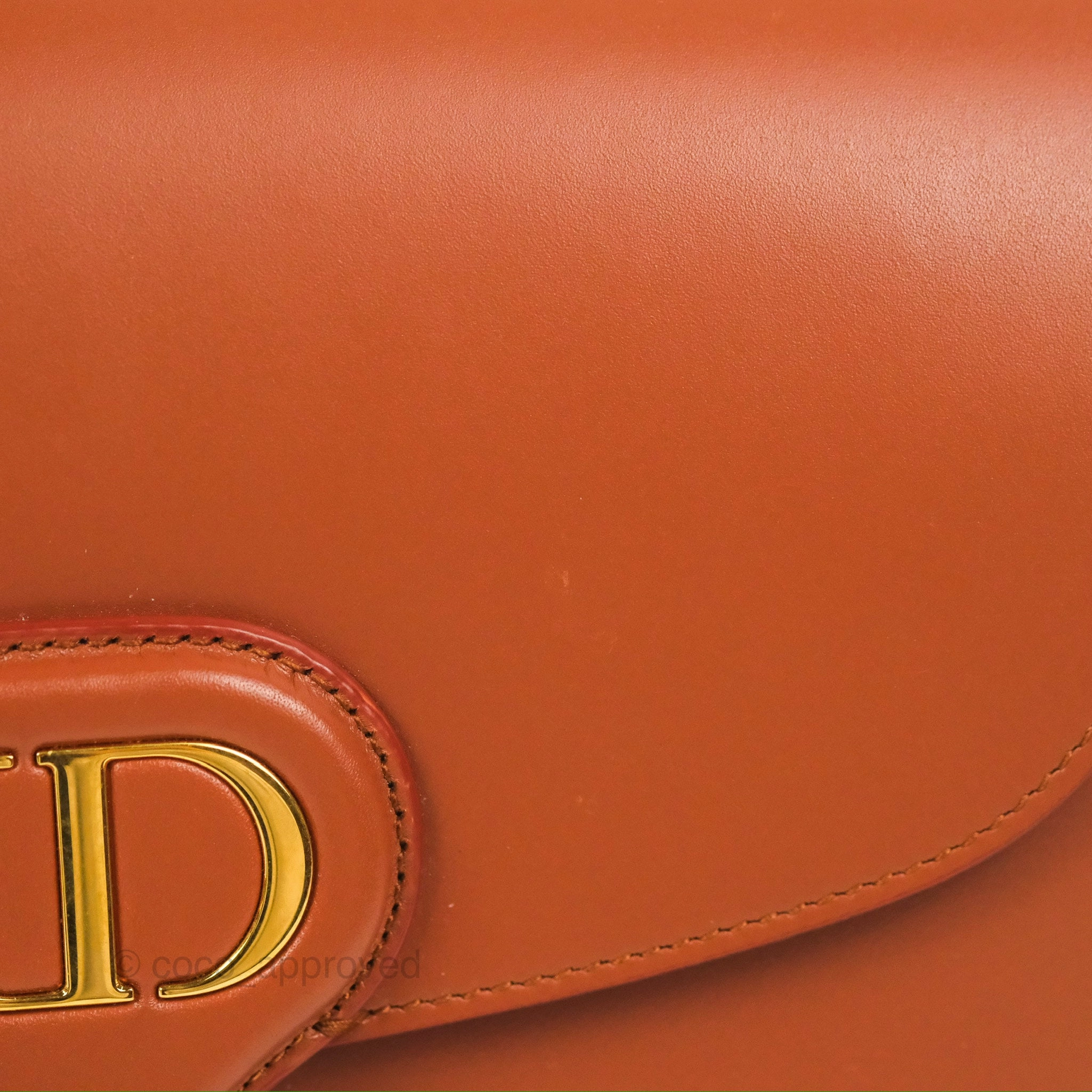 Christian Dior Medium Bobby Flap Camel Box Calfskin