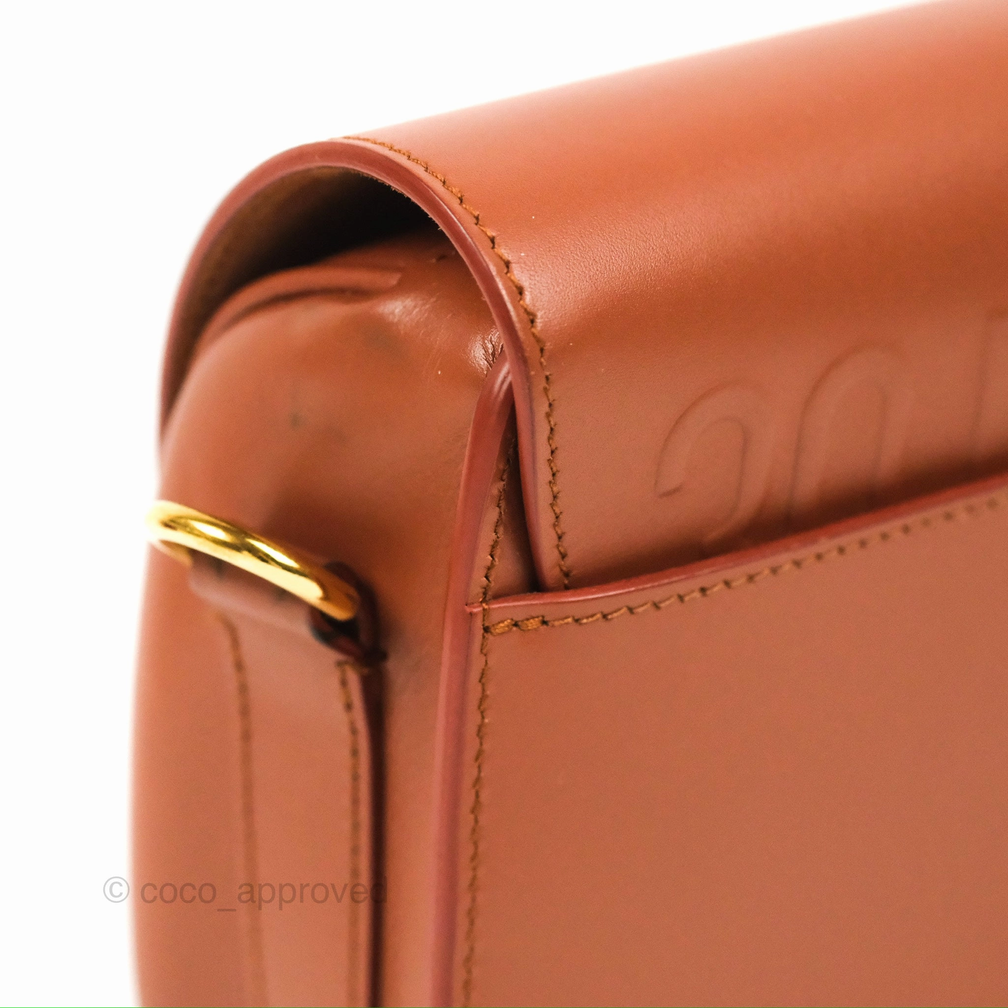 Christian Dior Medium Bobby Flap Camel Box Calfskin