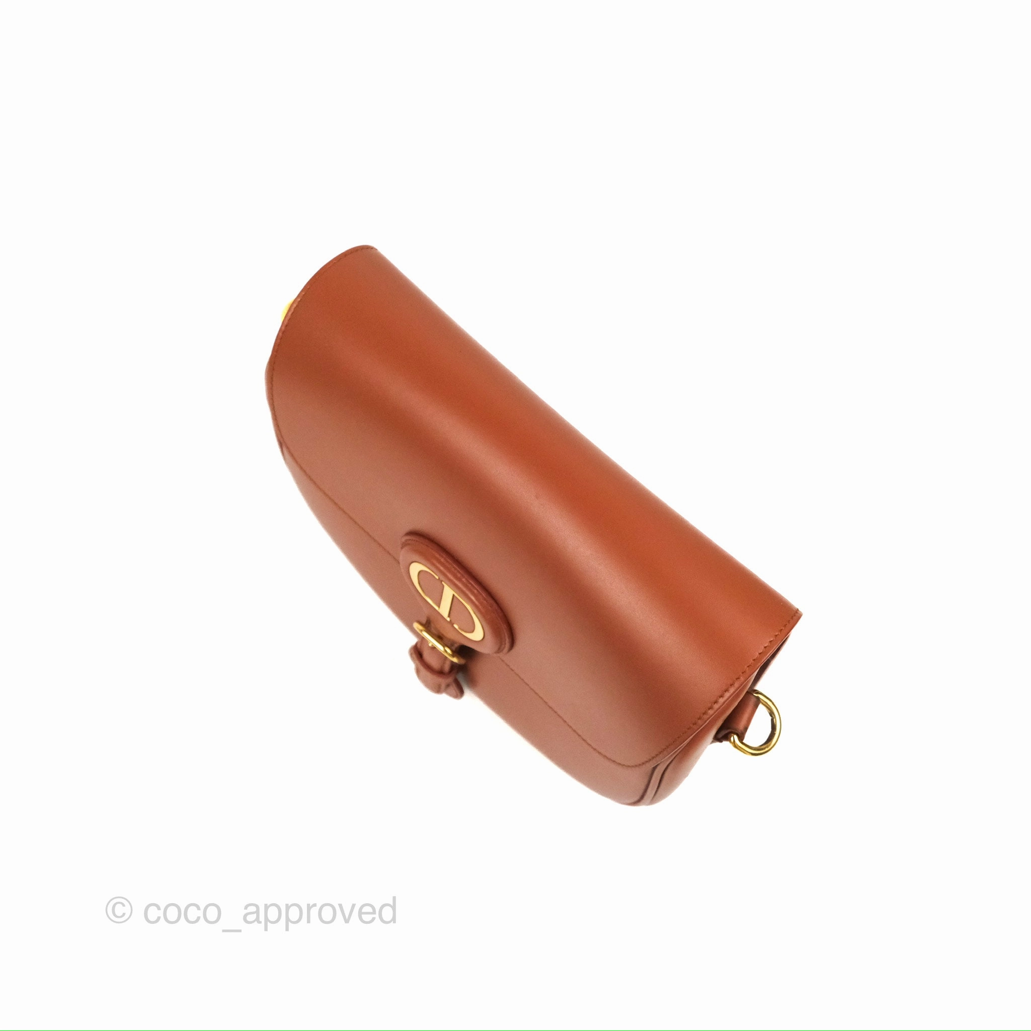 Christian Dior Medium Bobby Flap Camel Box Calfskin