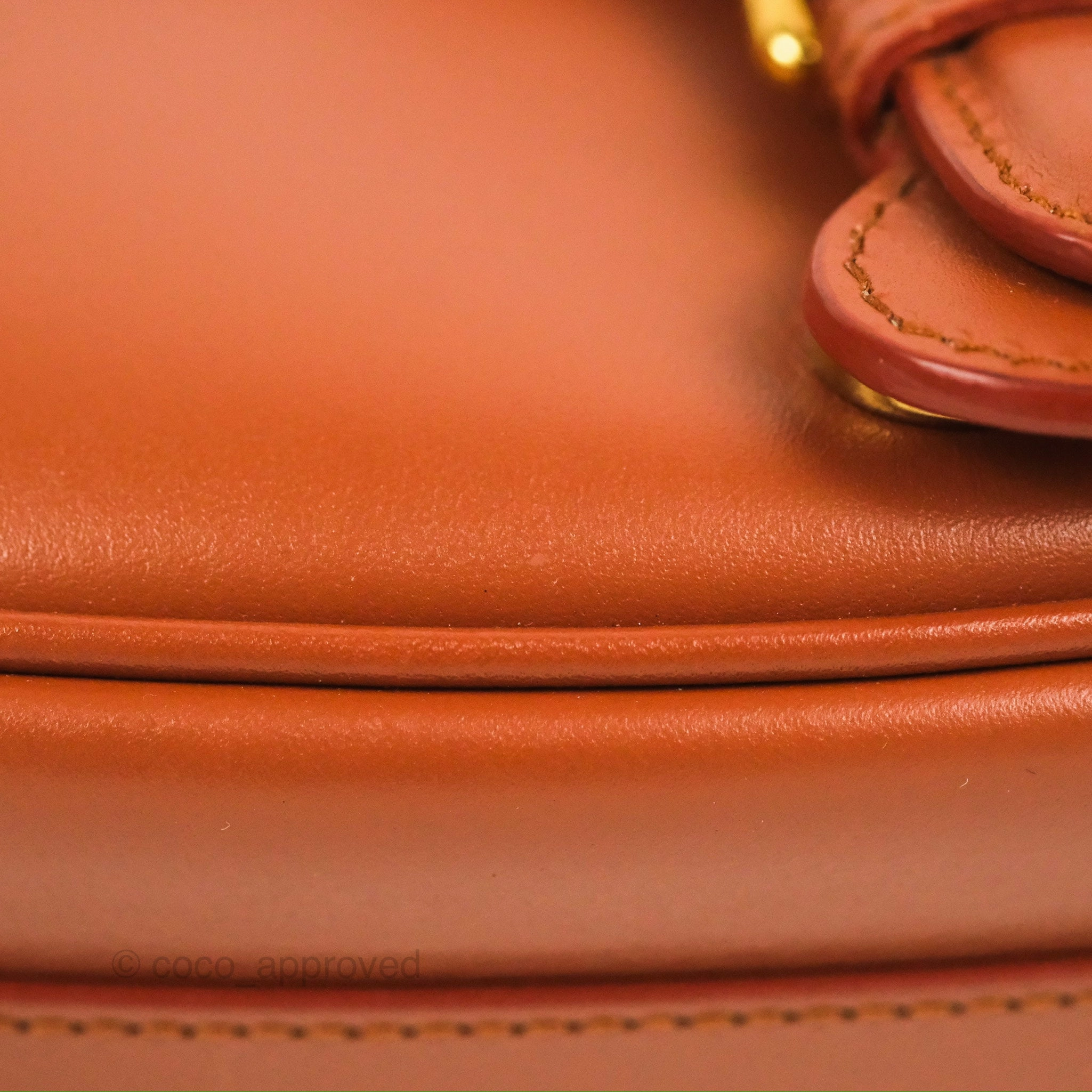 Christian Dior Medium Bobby Flap Camel Box Calfskin