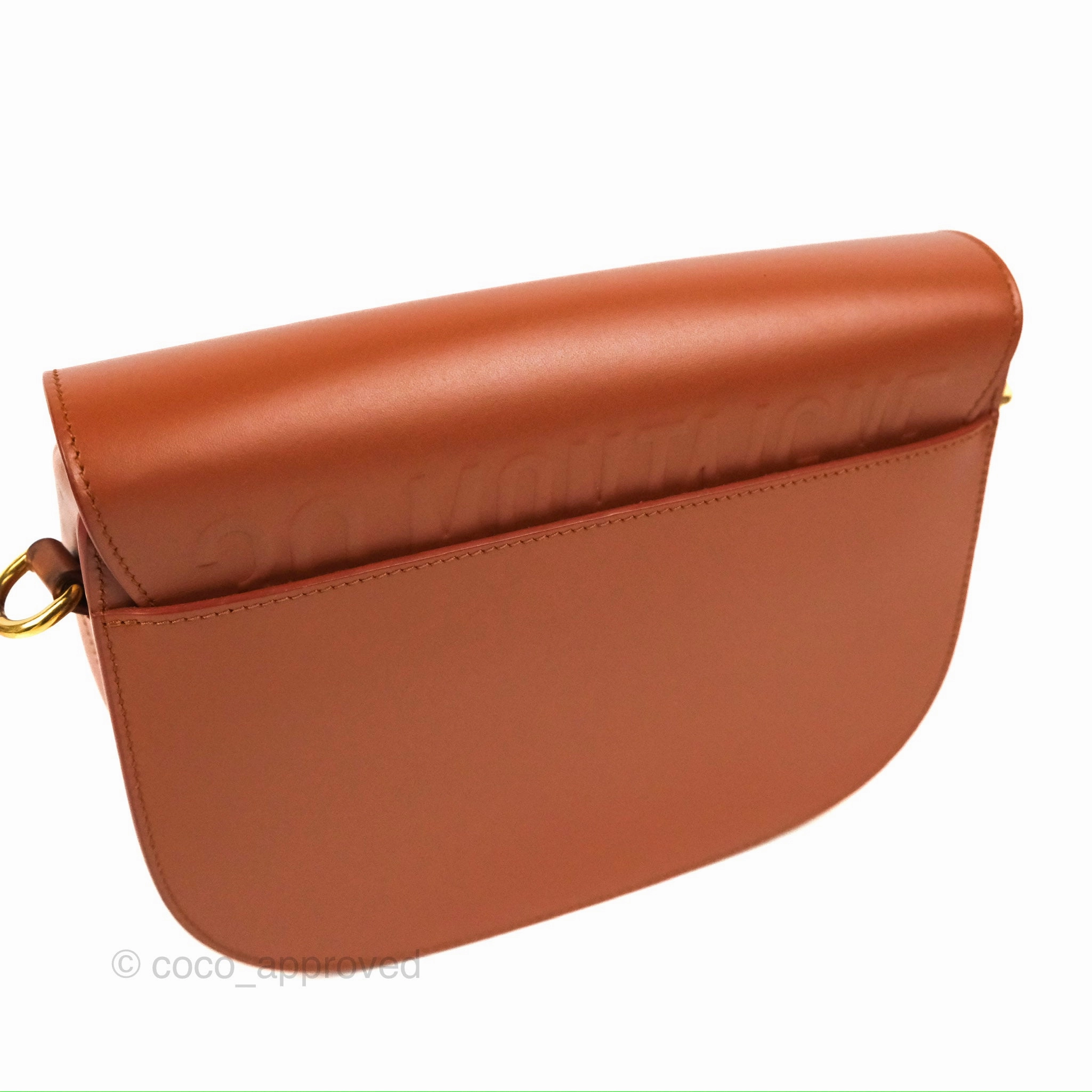 Christian Dior Medium Bobby Flap Camel Box Calfskin