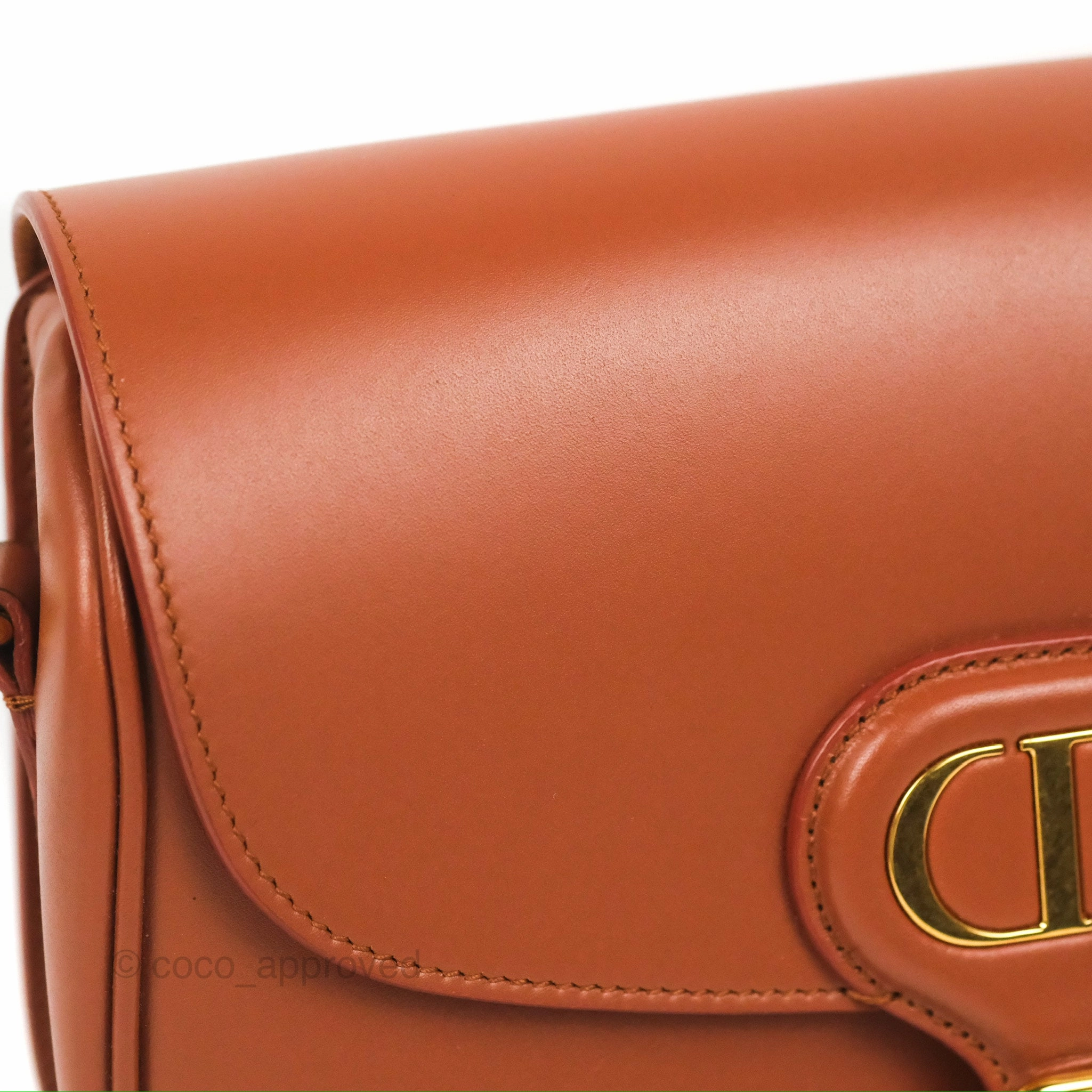 Christian Dior Medium Bobby Flap Camel Box Calfskin
