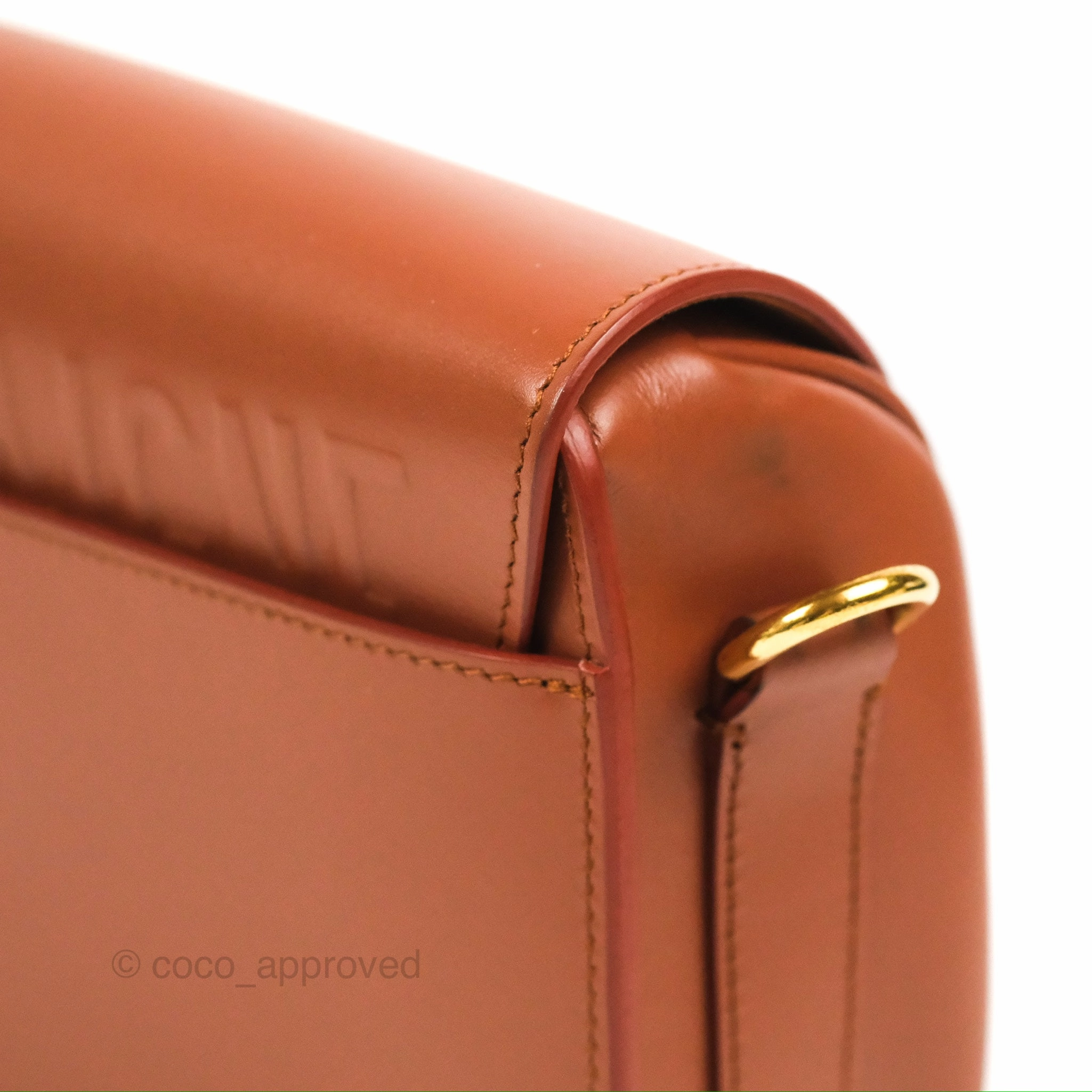 Christian Dior Medium Bobby Flap Camel Box Calfskin