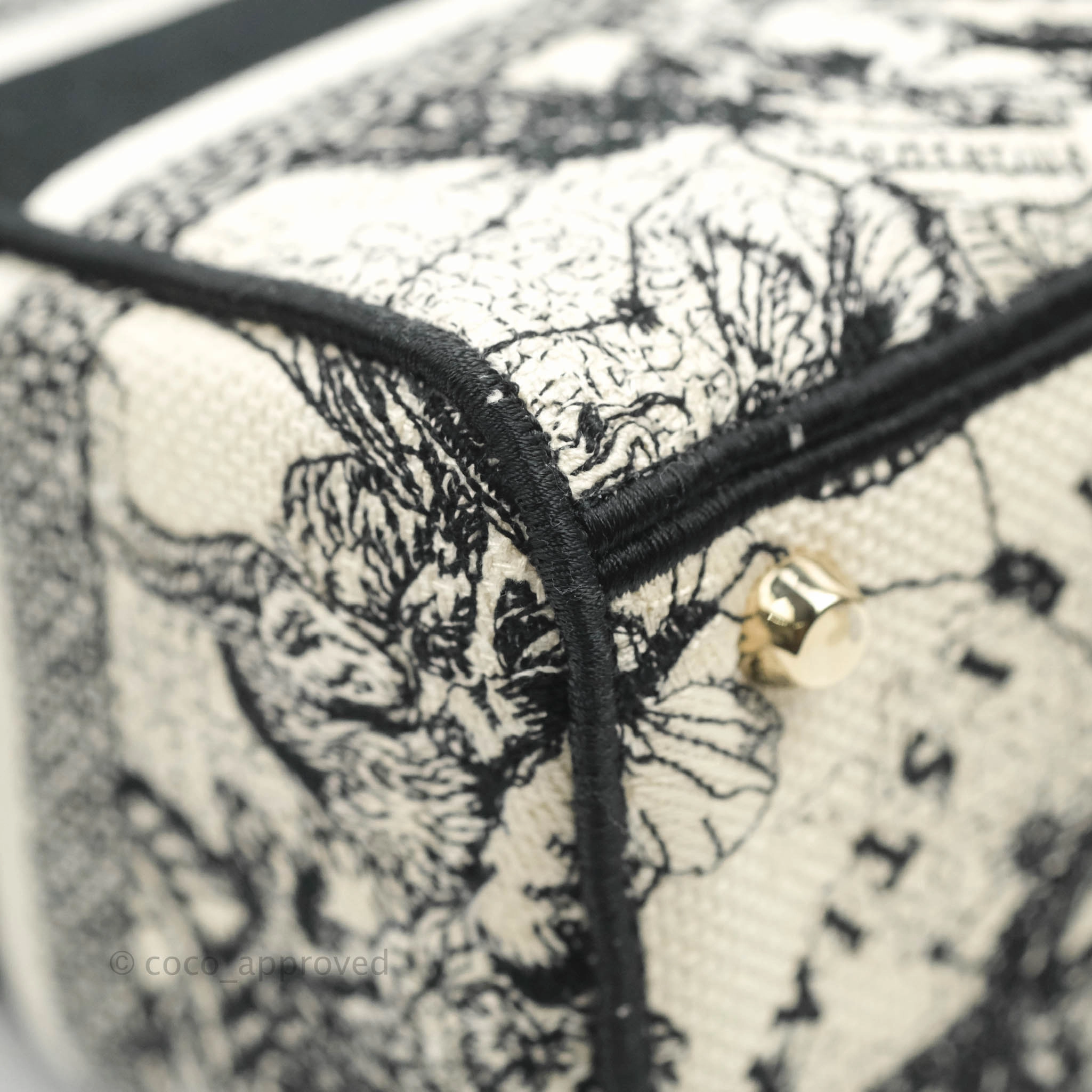 Christian Dior Medium Lady D-Lite Toile de Jouy Zodiac Embroidery Gold Hardware