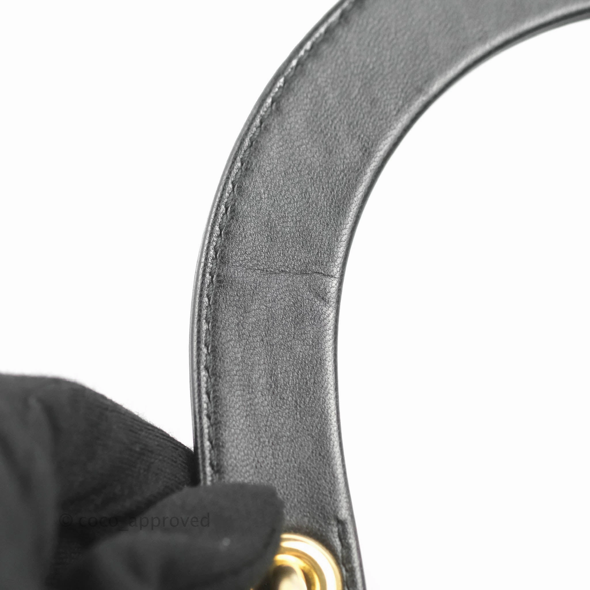Christian Dior Medium Lady Dior Black Lambskin Gold Hardware