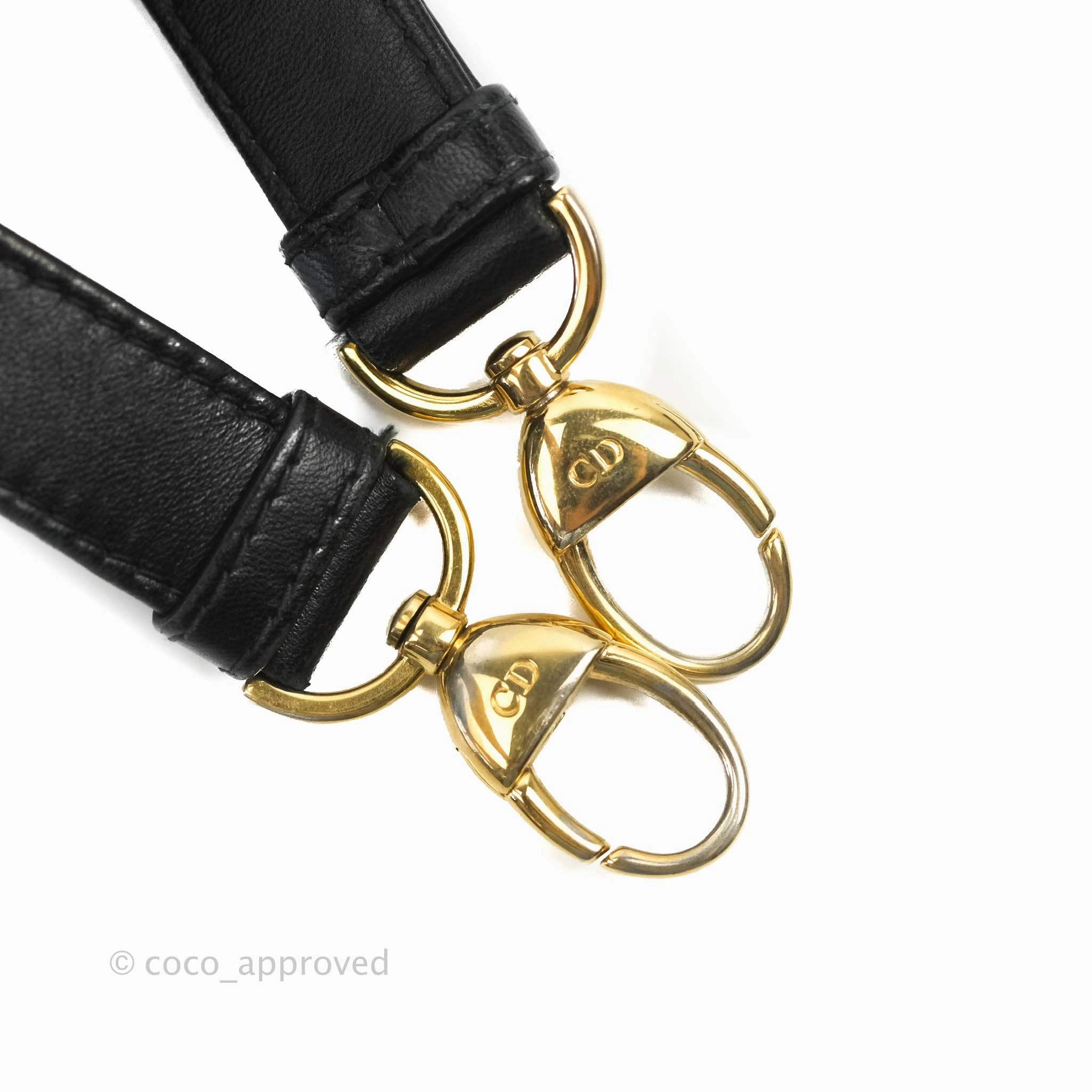 Christian Dior Medium Lady Dior Black Lambskin Gold Hardware
