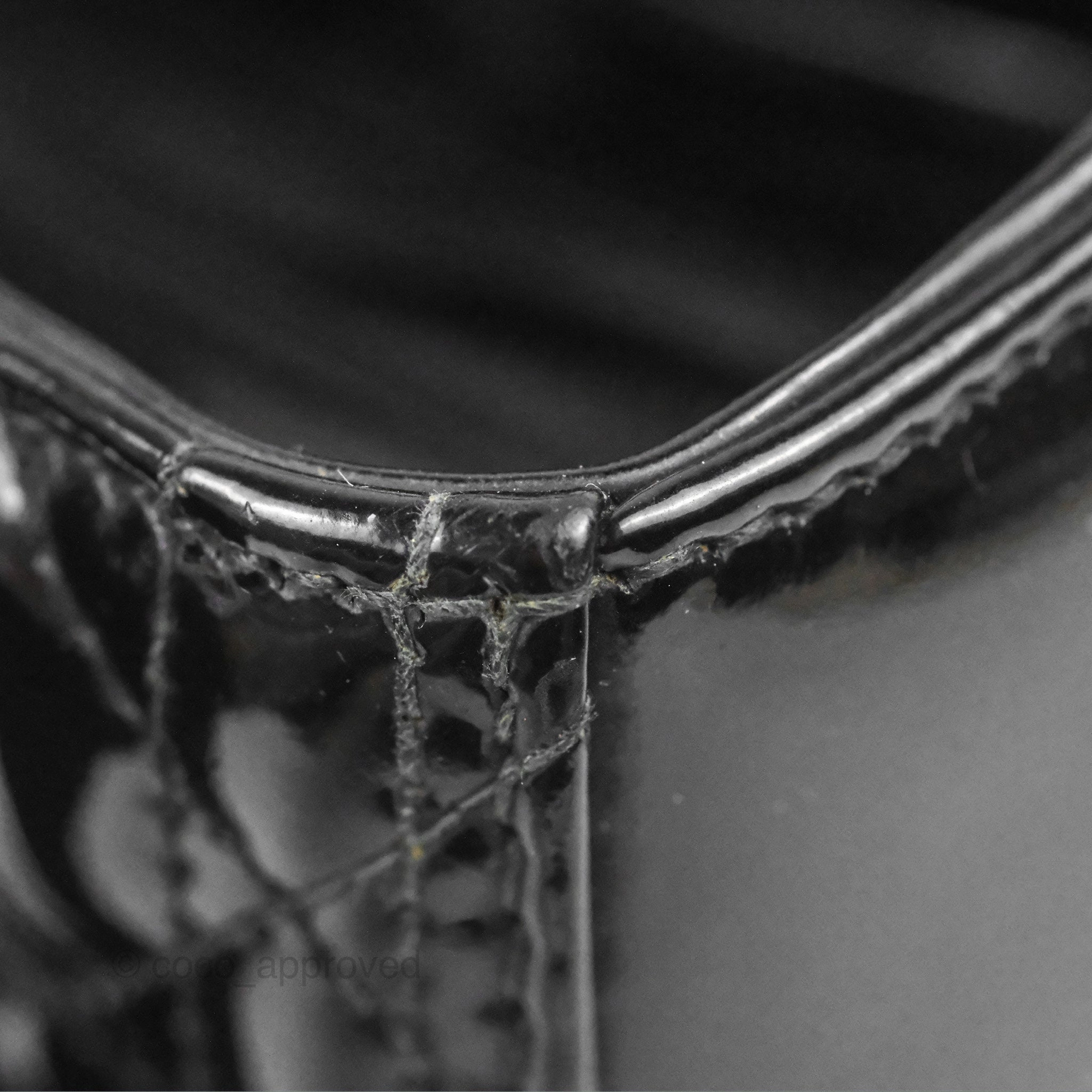 Christian Dior Medium Lady Dior Black Patent Silver Hardware