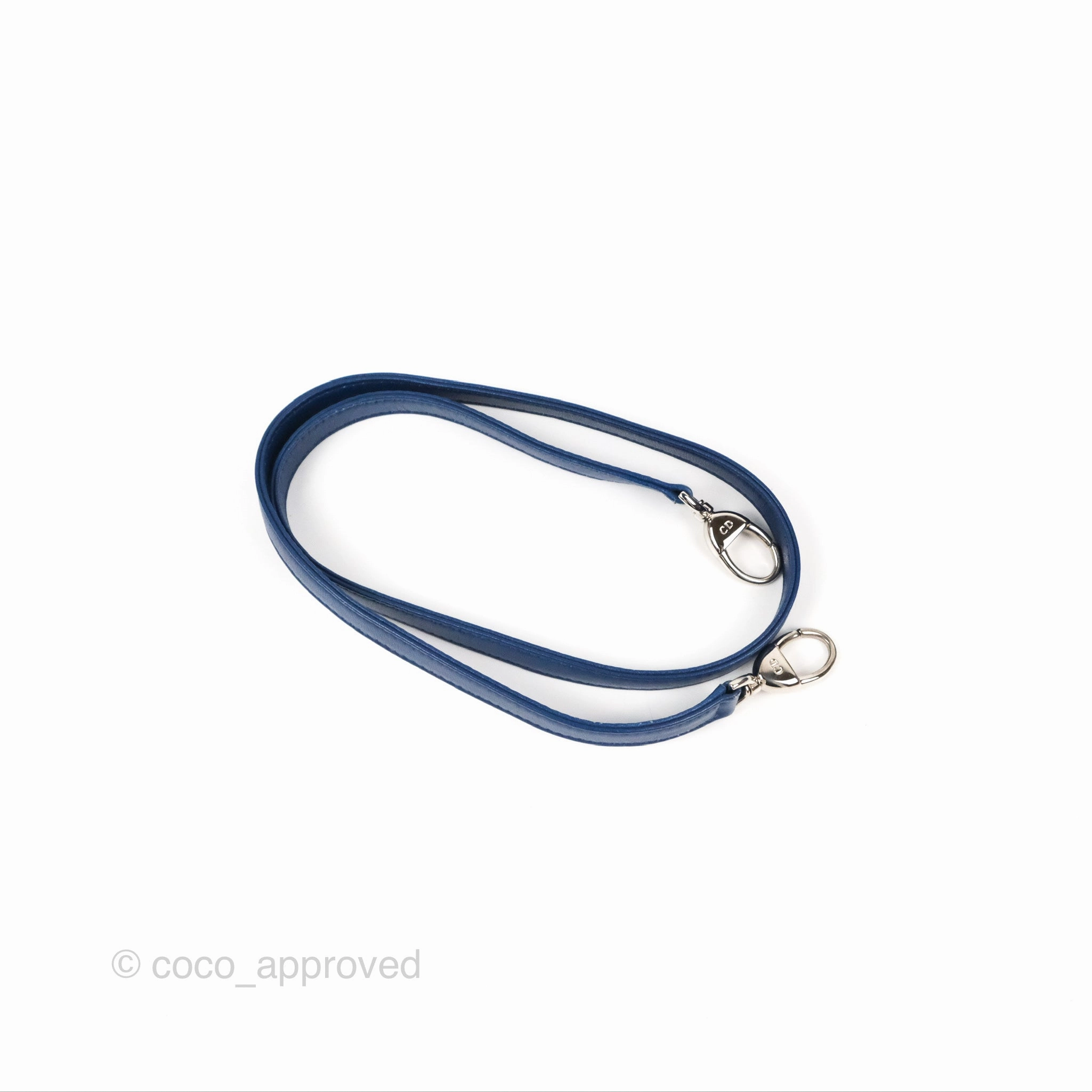 Christian Dior Medium Lady Dior Cannage Dark Blue Lambskin Silver Hardware