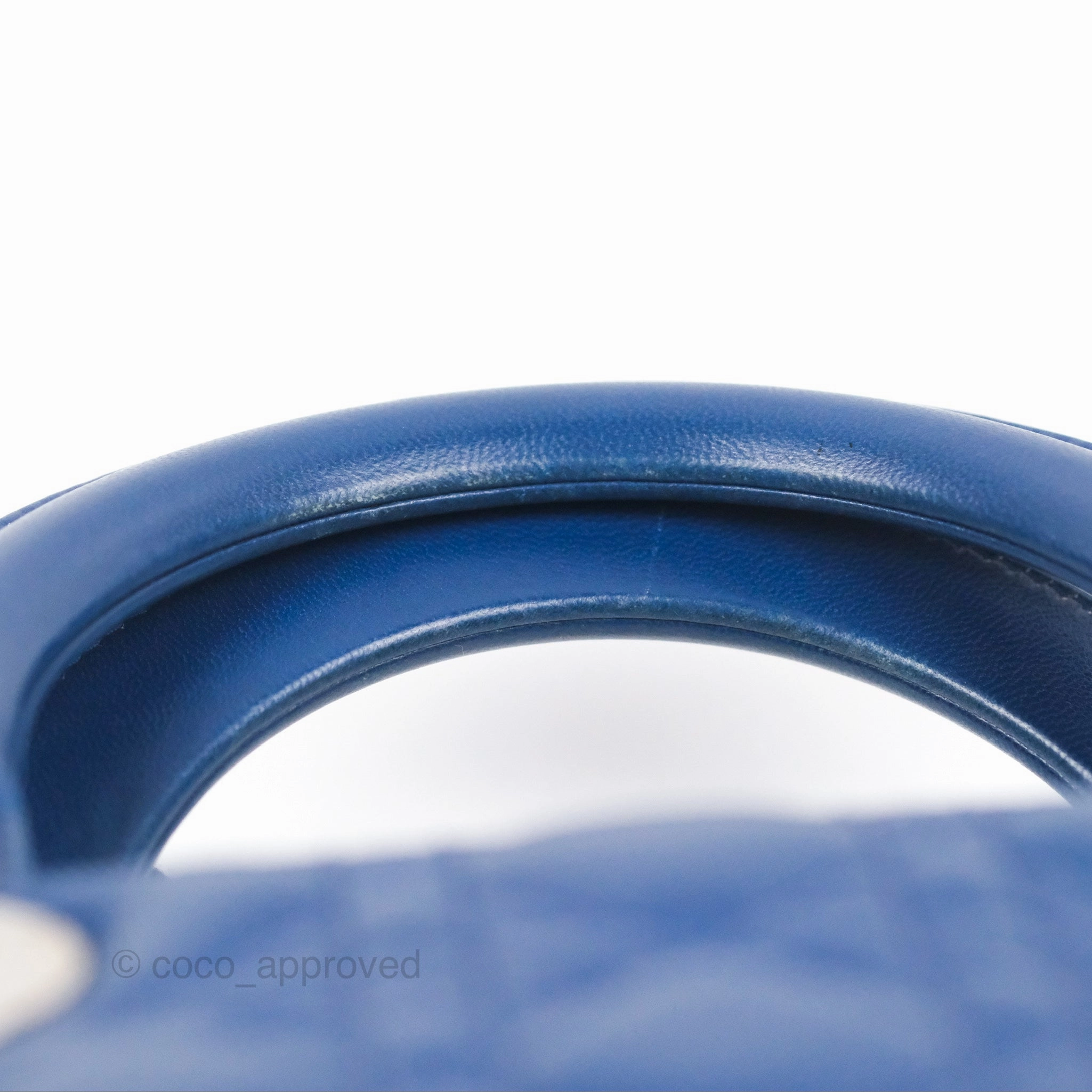 Christian Dior Medium Lady Dior Cannage Dark Blue Lambskin Silver Hardware