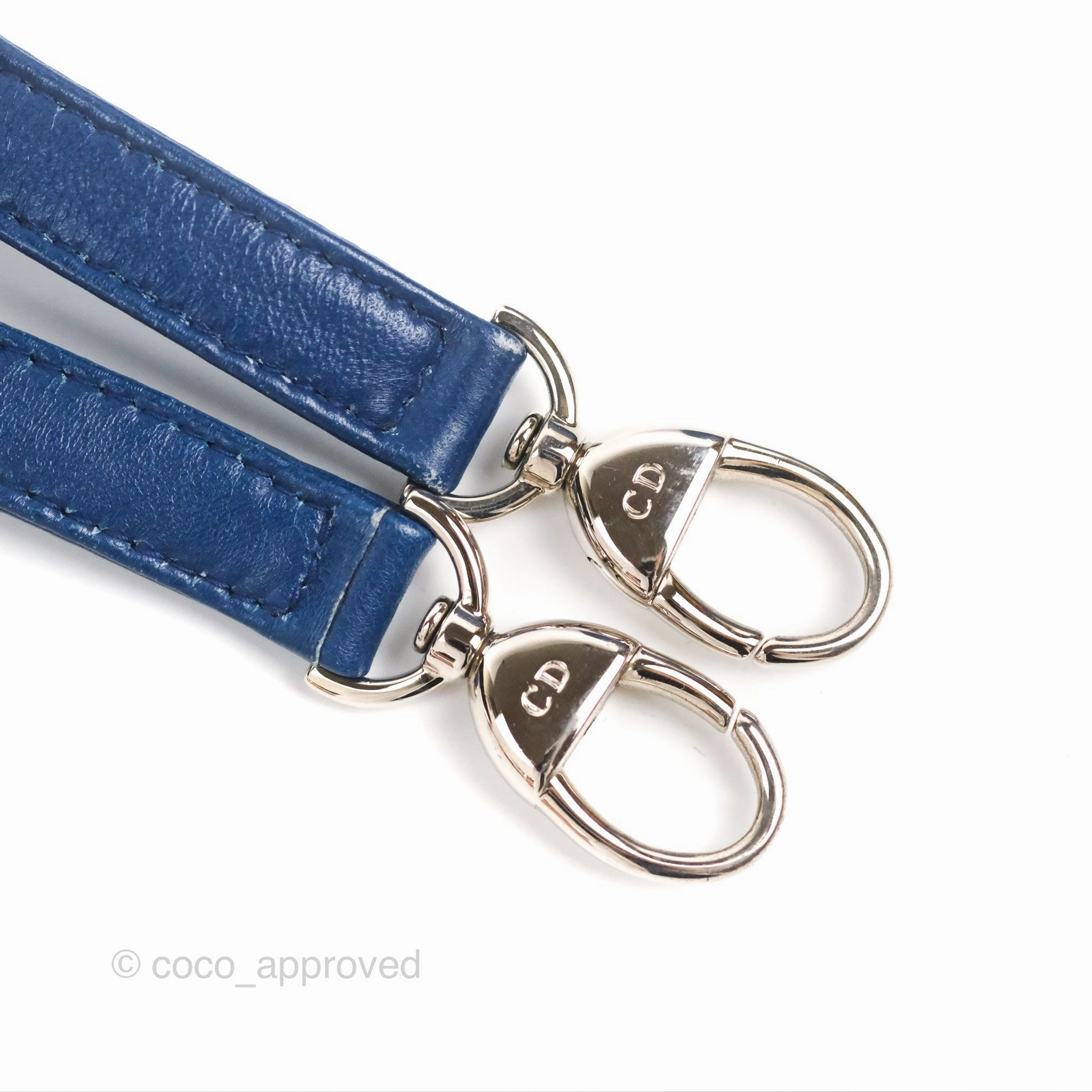 Christian Dior Medium Lady Dior Cannage Dark Blue Lambskin Silver Hardware