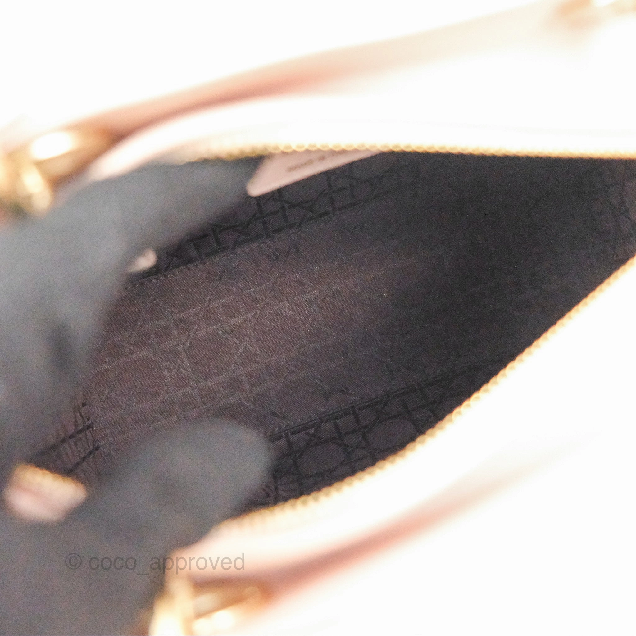 Christian Dior Medium Lady Dior Cannage Light Pink Lambskin Gold Hardware