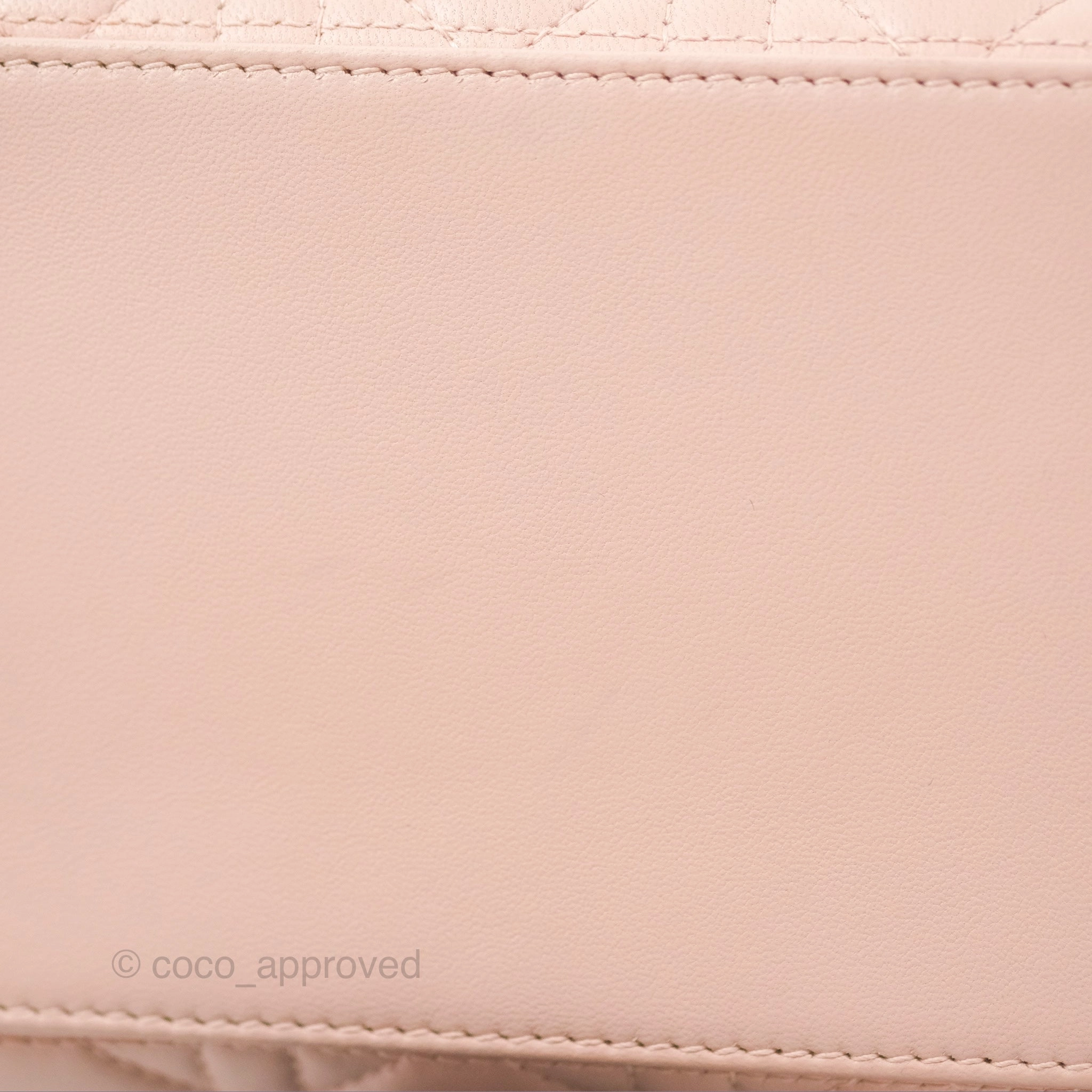 Christian Dior Medium Lady Dior Cannage Light Pink Lambskin Gold Hardware