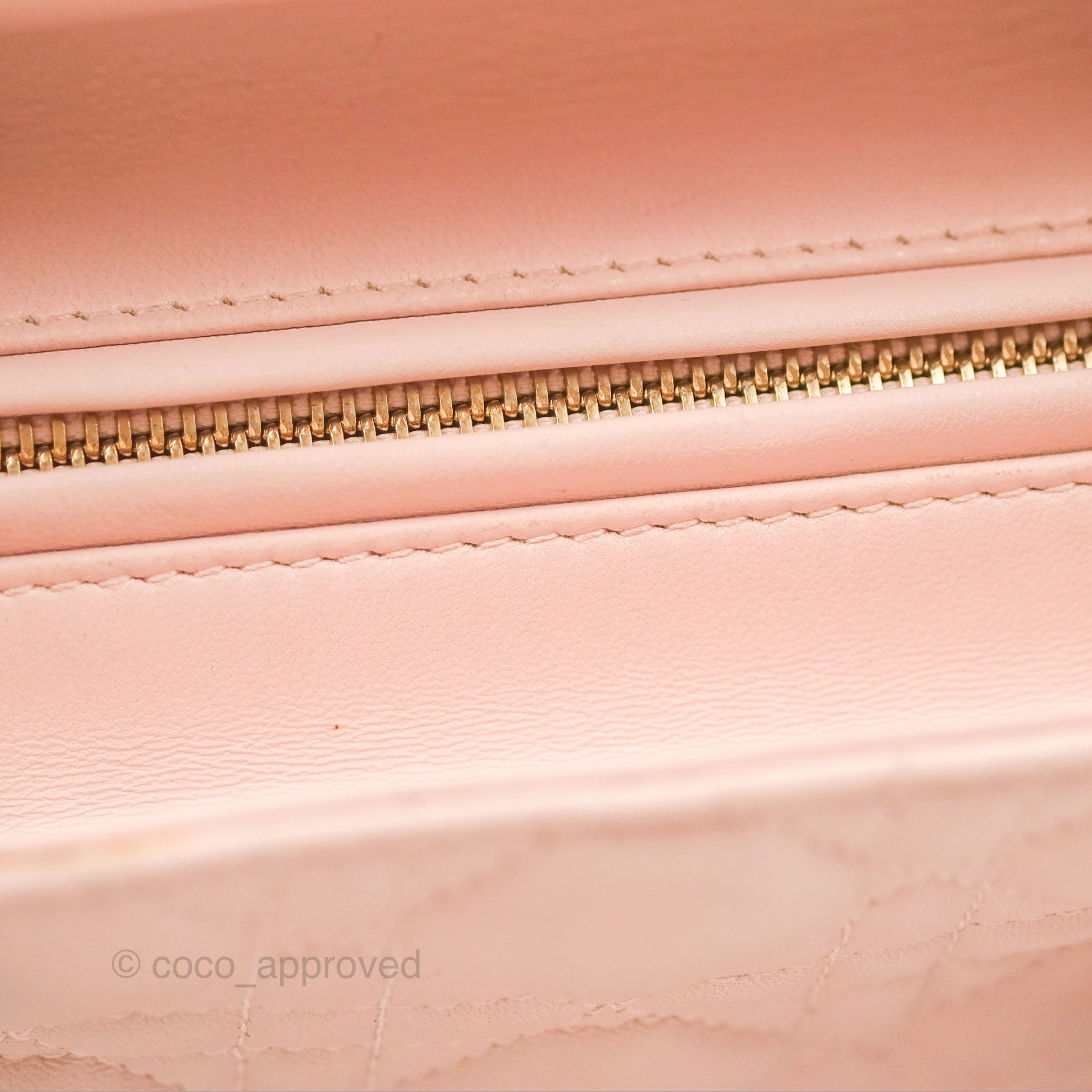 Christian Dior Medium Lady Dior Cannage Light Pink Lambskin Gold Hardware