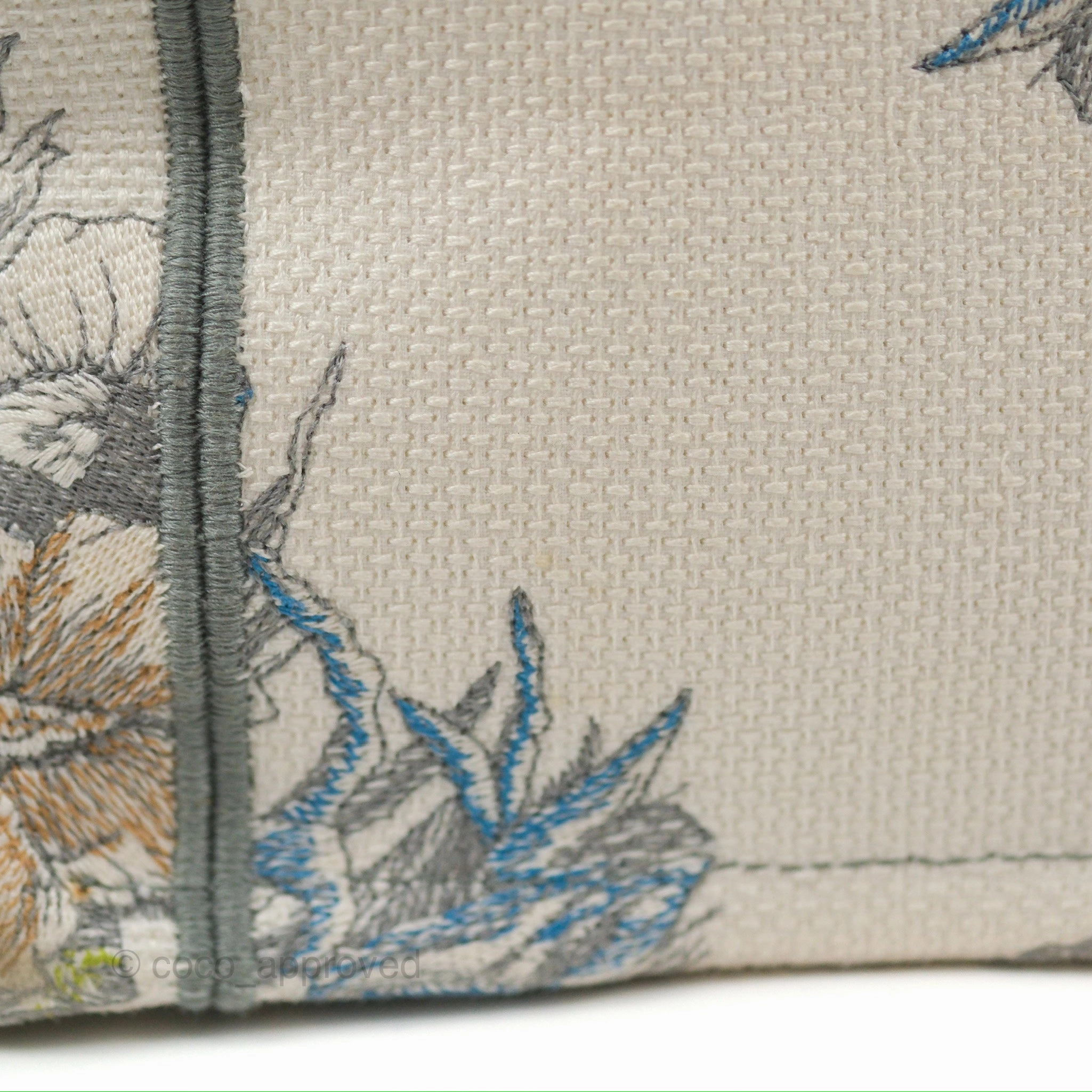 Christian Dior Medium(Old Small) Book Tote White Multicolor Rve d'Infini Embroidery