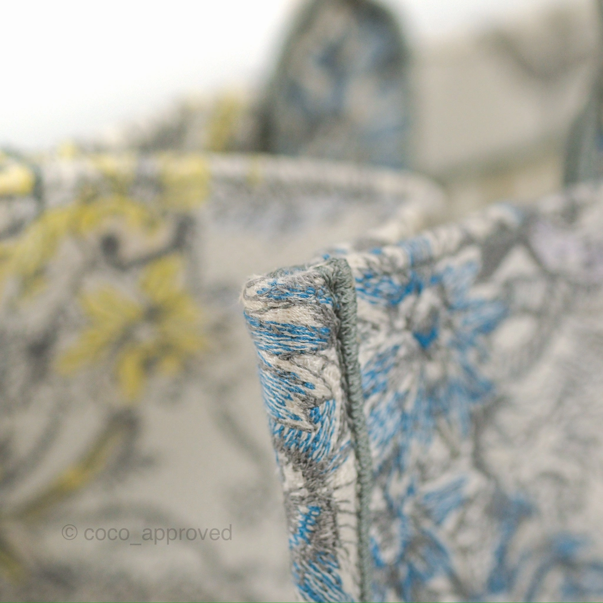 Christian Dior Medium(Old Small) Book Tote White Multicolor Rve d'Infini Embroidery