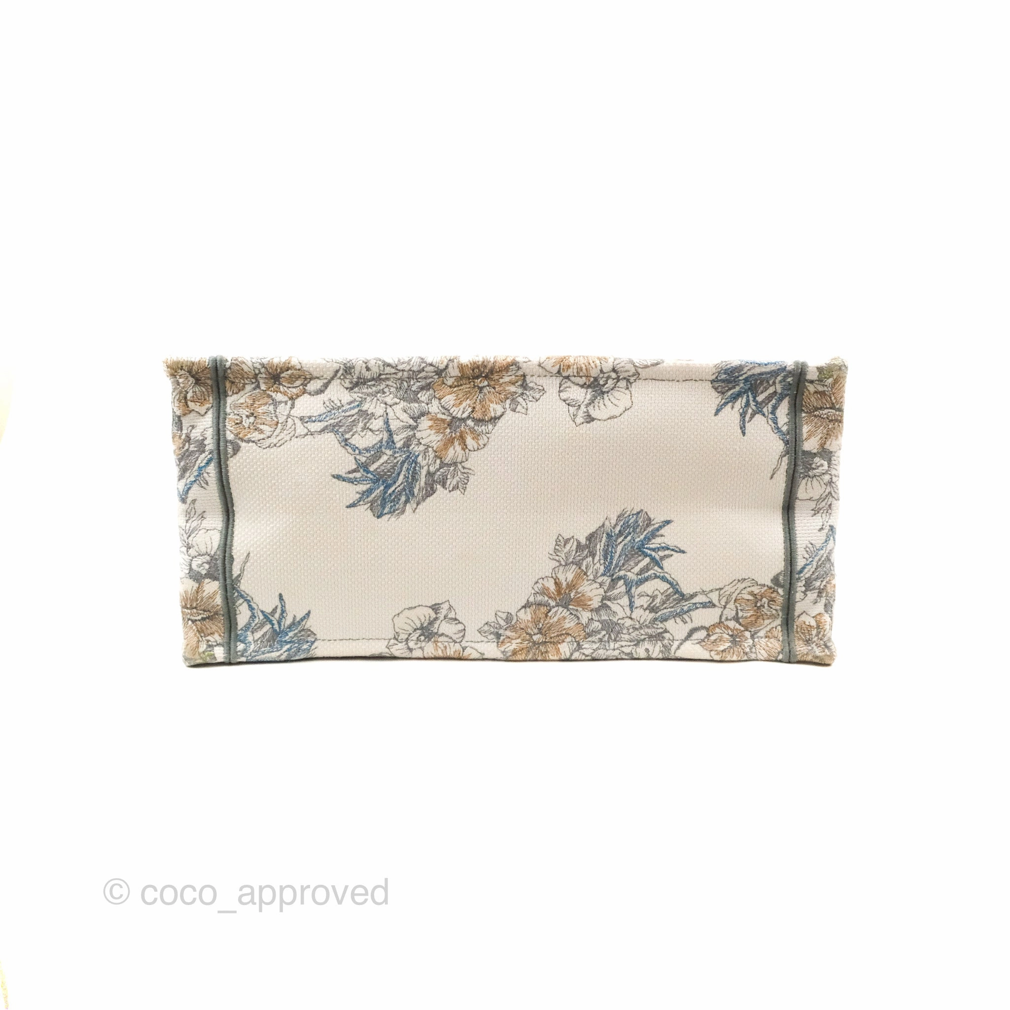 Christian Dior Medium(Old Small) Book Tote White Multicolor Rve d'Infini Embroidery