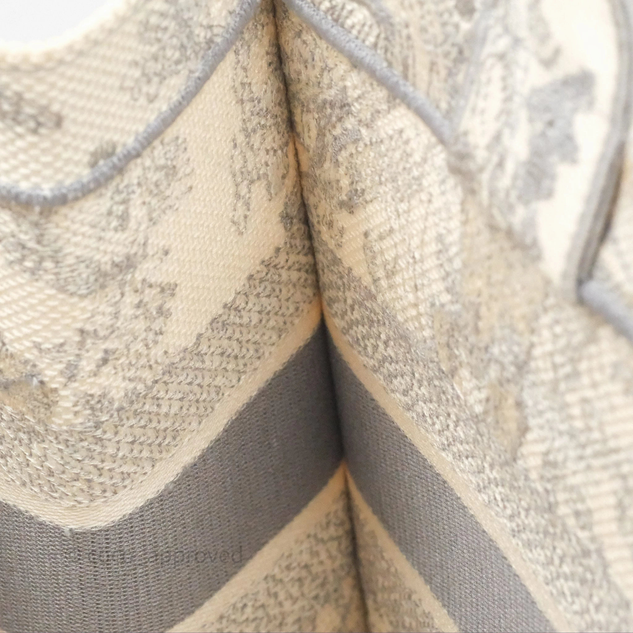 Christian Dior Medium (Old Small) Embroidered Toile De Jouy Light Grey Canvas Book Tote