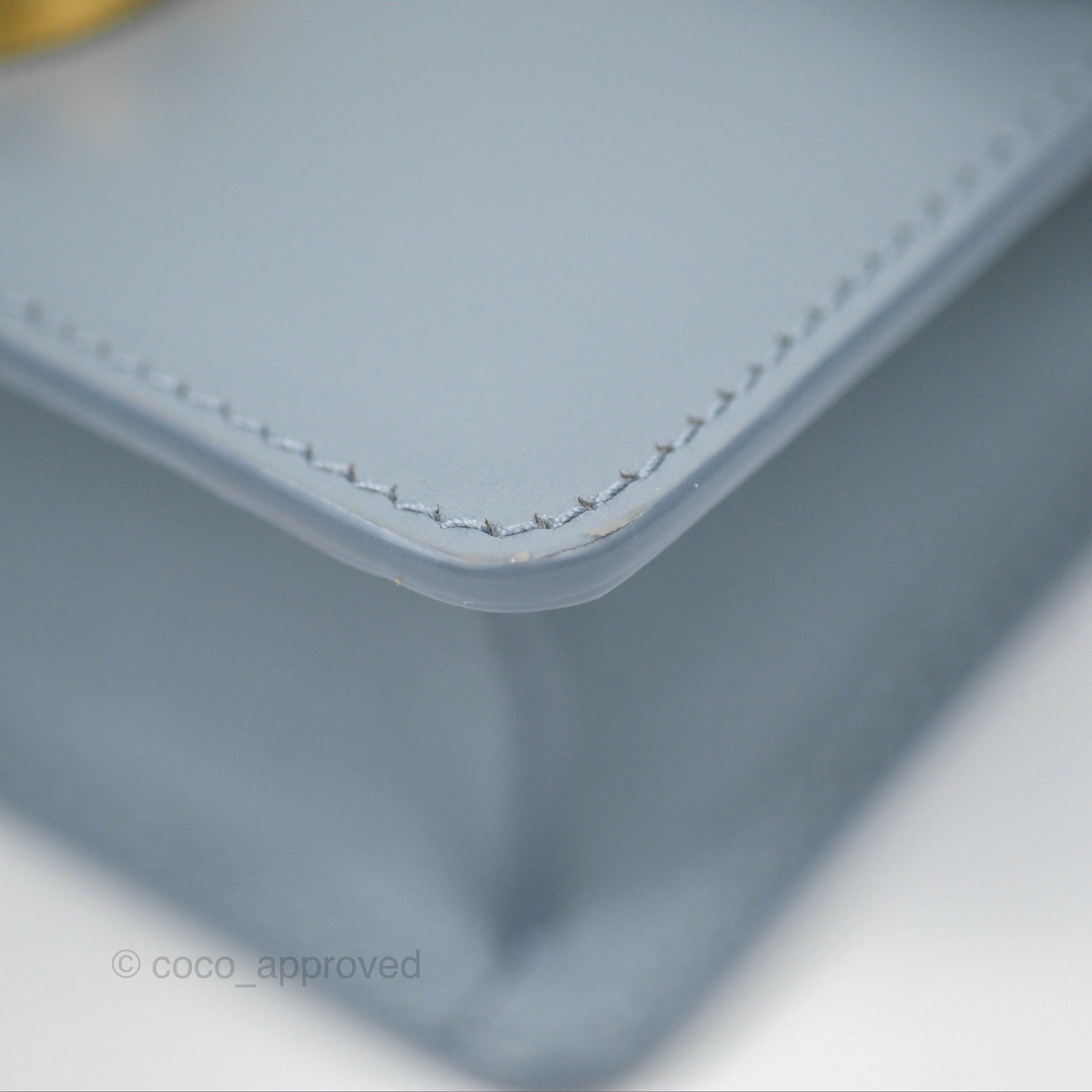 Christian Dior Micro 30 Montaigne Flap Bag Blue Grey Smooth Calfskin