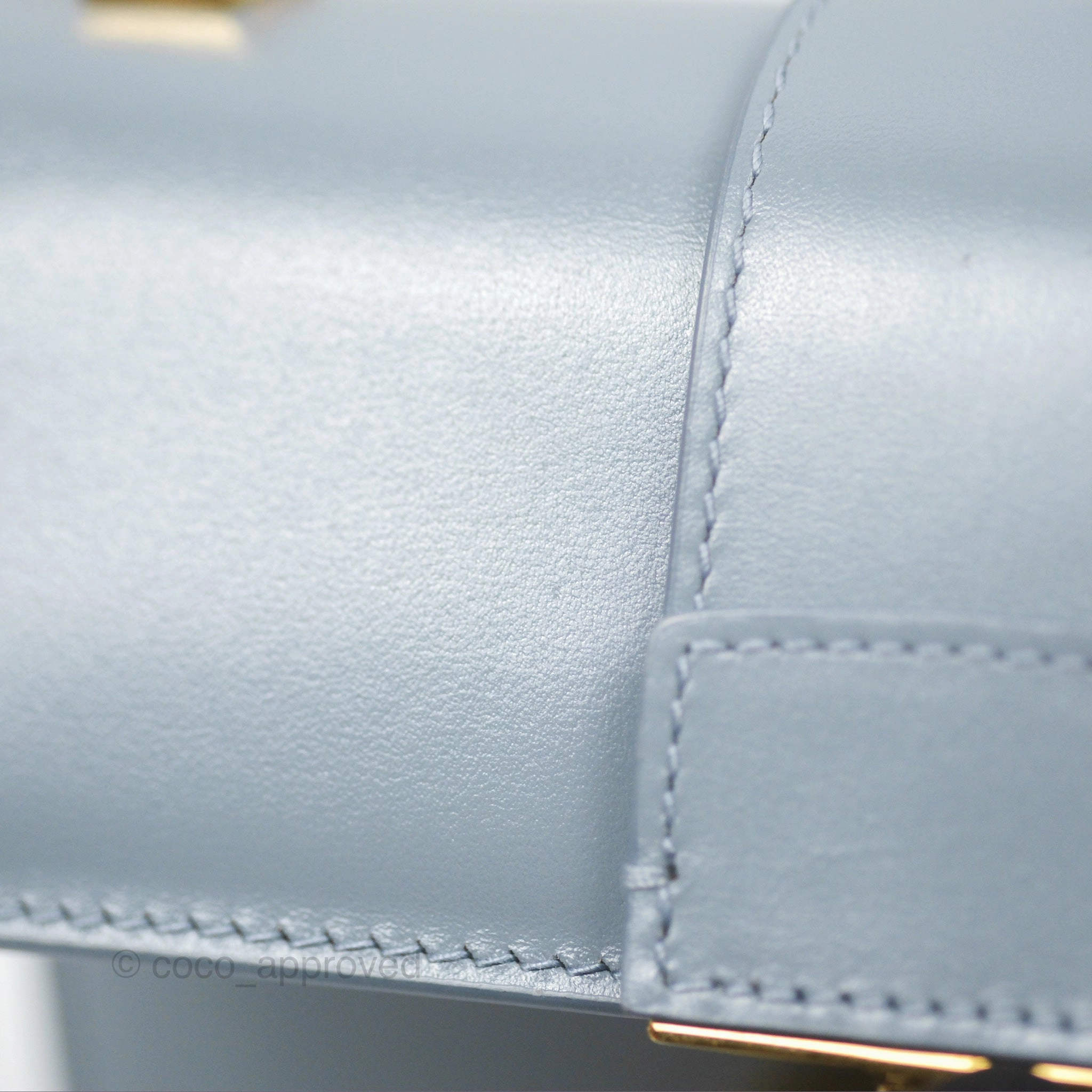 Christian Dior Micro 30 Montaigne Flap Bag Blue Grey Smooth Calfskin
