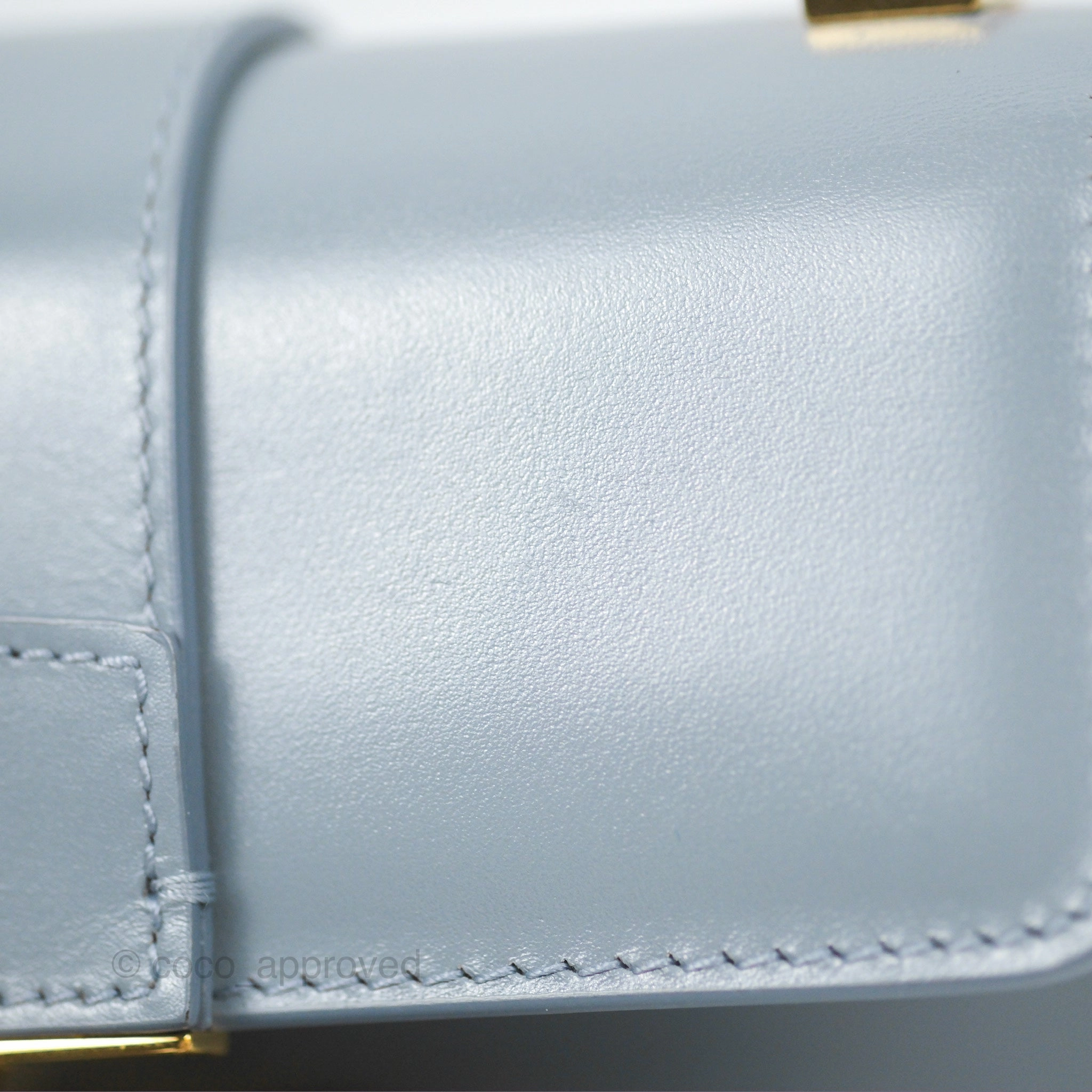 Christian Dior Micro 30 Montaigne Flap Bag Blue Grey Smooth Calfskin