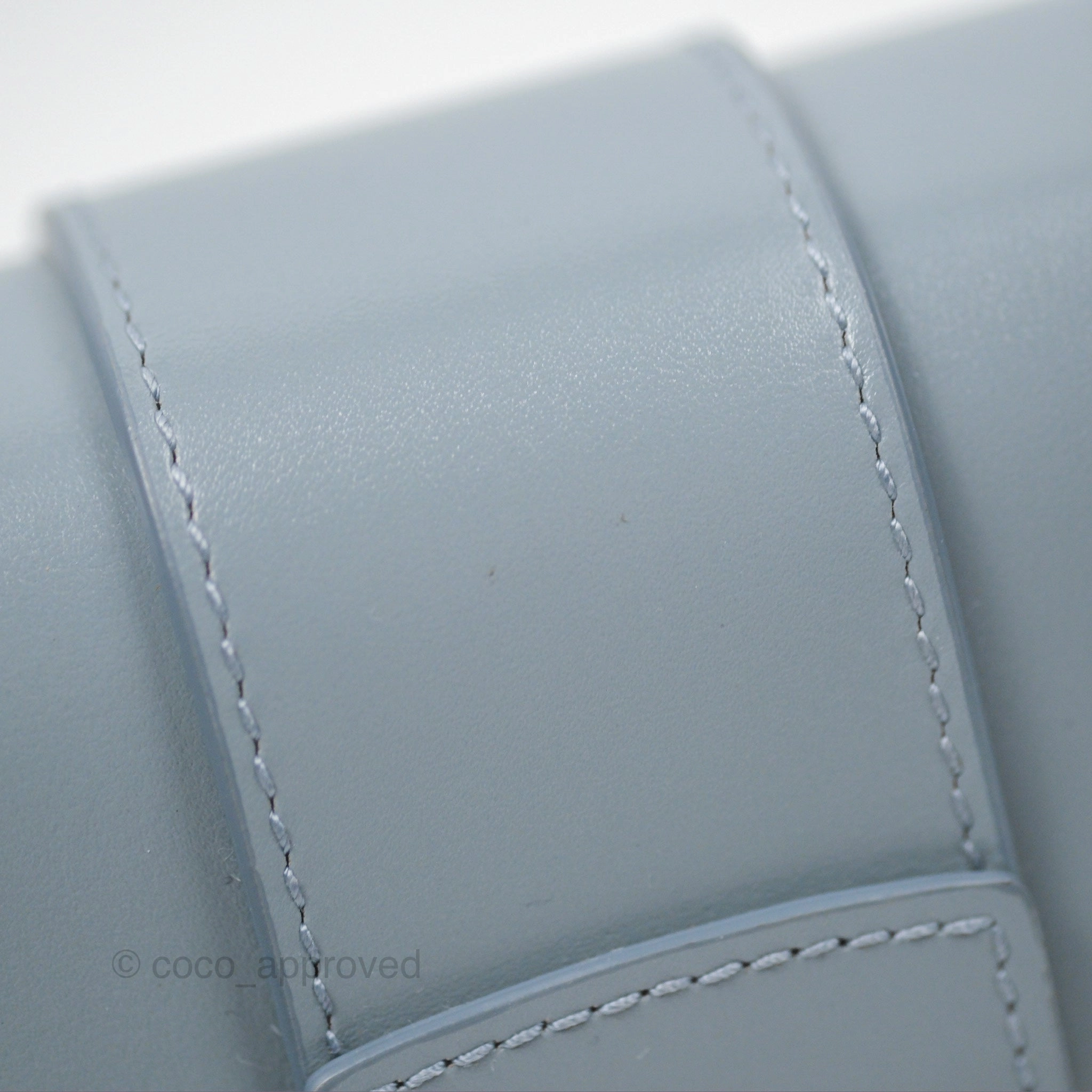 Christian Dior Micro 30 Montaigne Flap Bag Blue Grey Smooth Calfskin