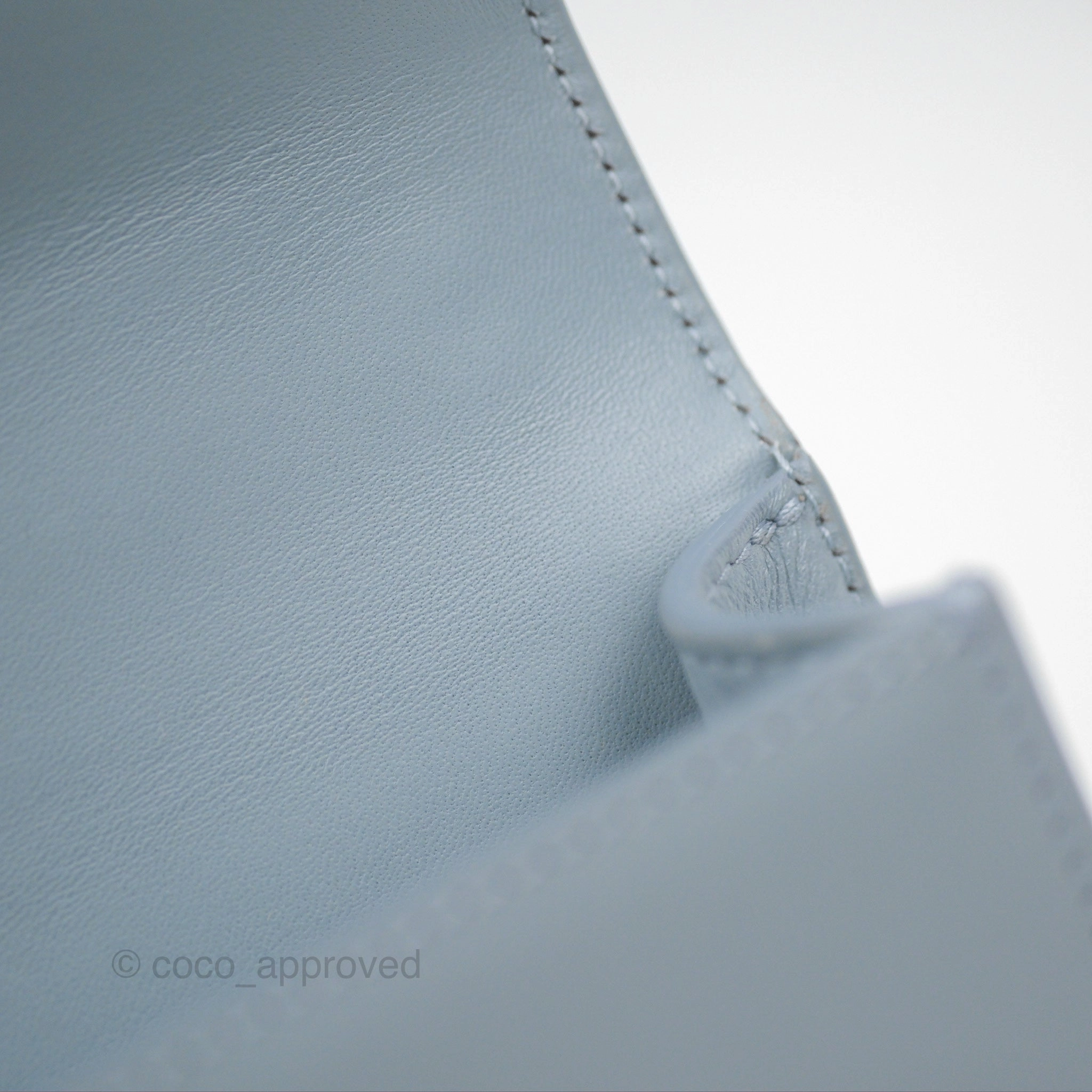 Christian Dior Micro 30 Montaigne Flap Bag Blue Grey Smooth Calfskin