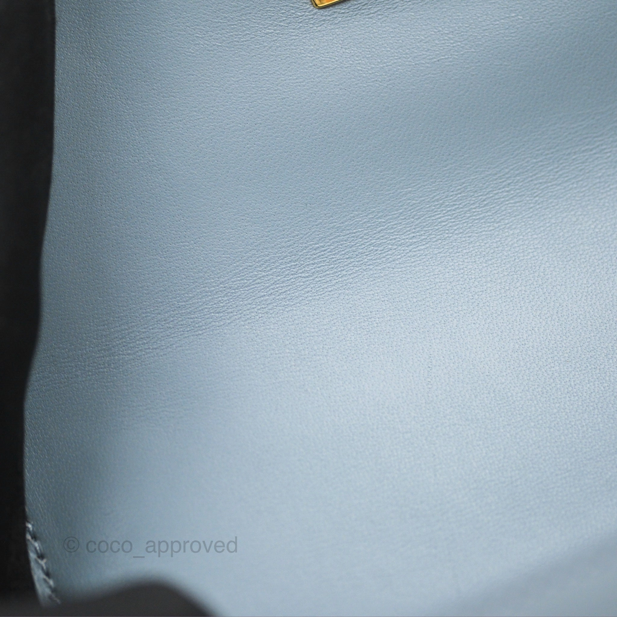 Christian Dior Micro 30 Montaigne Flap Bag Blue Grey Smooth Calfskin