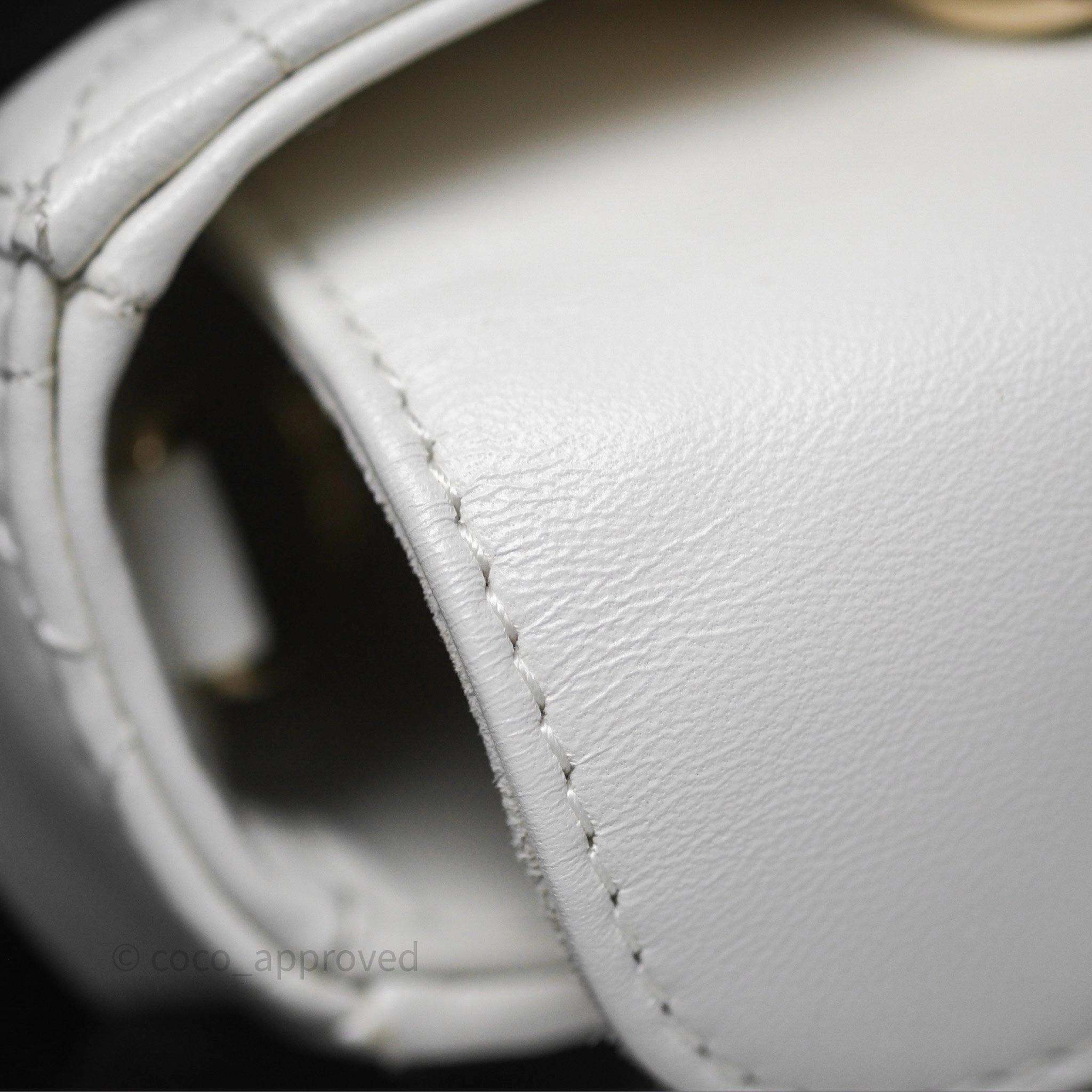 Christian Dior Micro Lady D-Joy Bag Latte Lambskin Cannage Gold Hardware