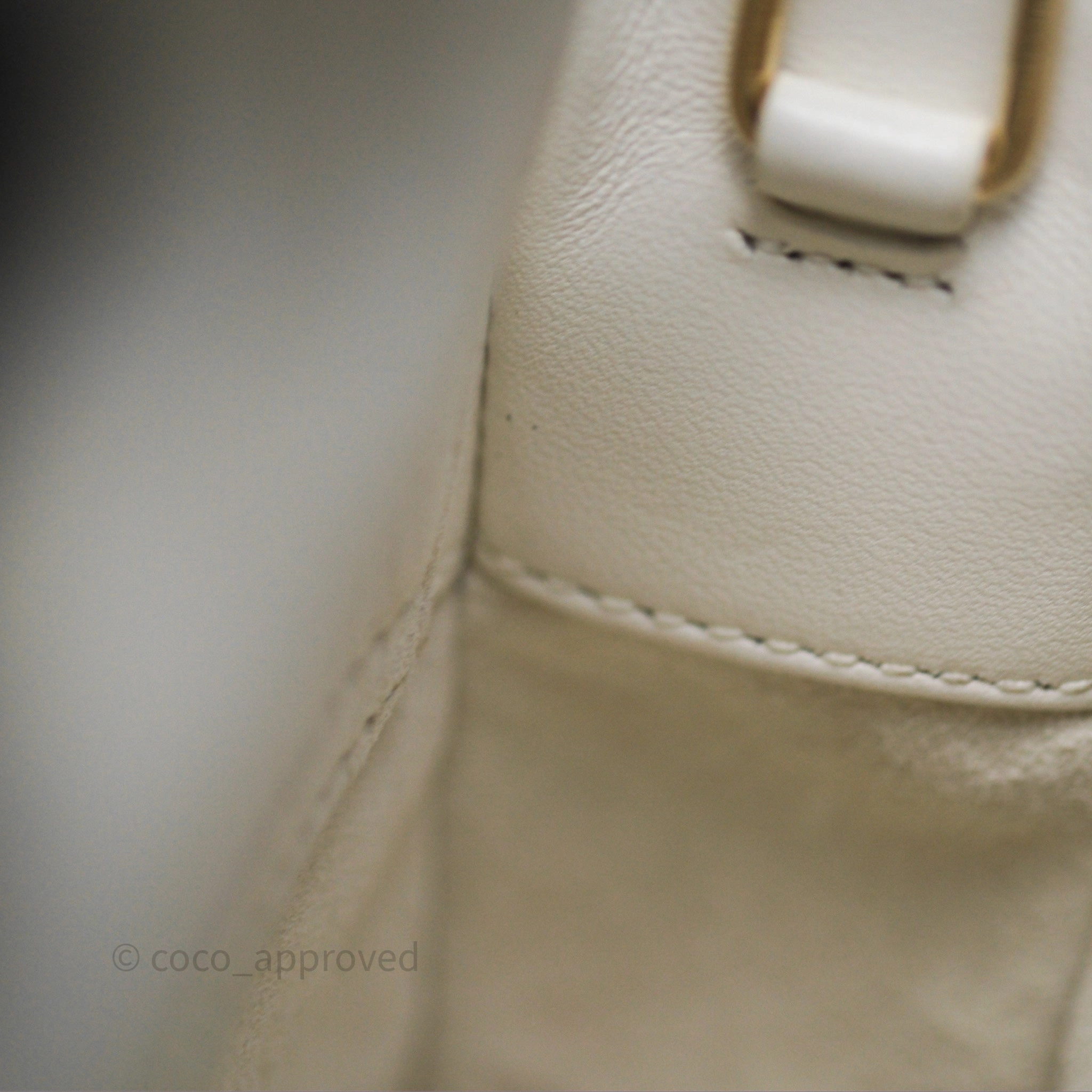 Christian Dior Micro Lady D-Joy Bag Latte Lambskin Cannage Gold Hardware