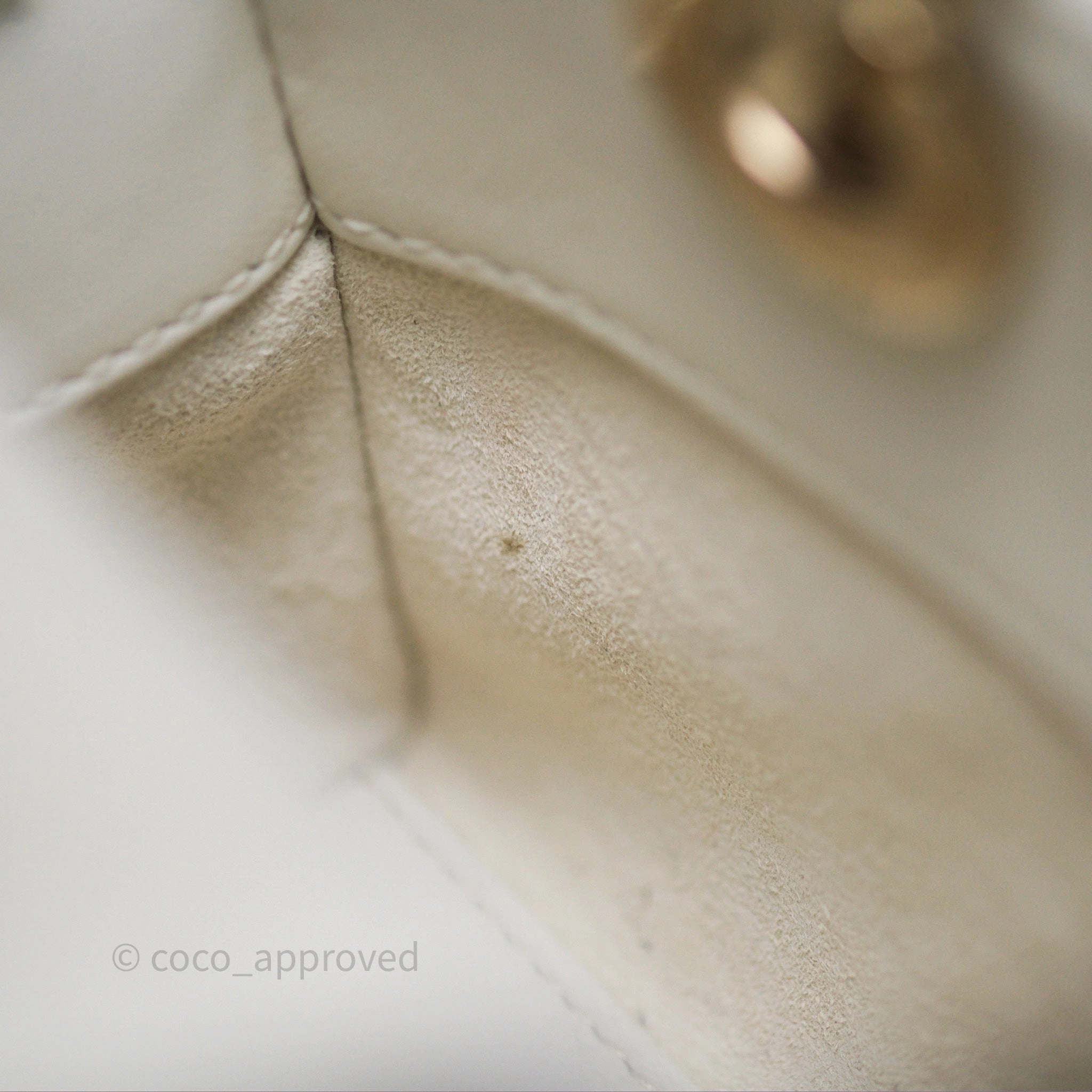 Christian Dior Micro Lady D-Joy Bag Latte Lambskin Cannage Gold Hardware