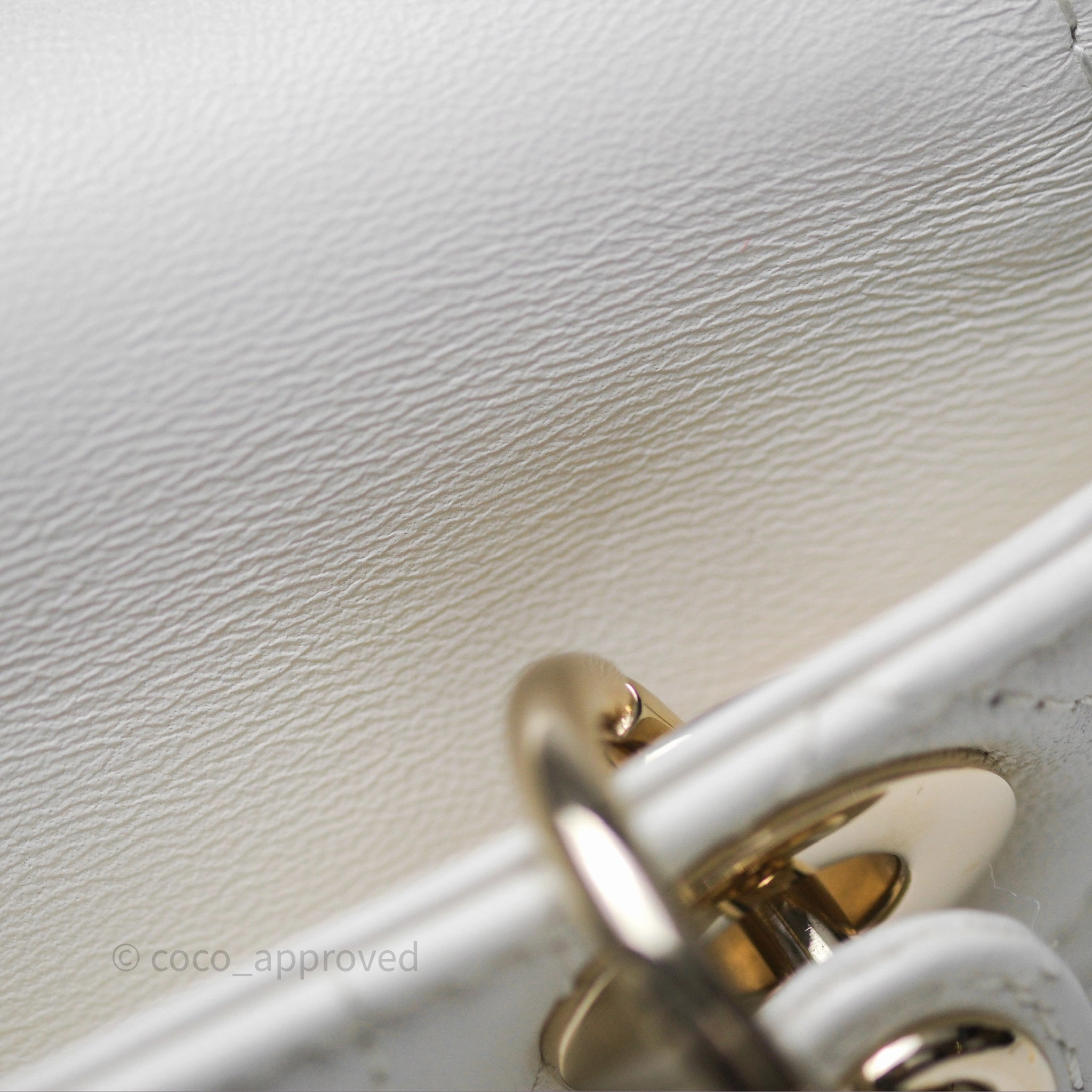 Christian Dior Micro Lady D-Joy Bag Latte Lambskin Cannage Gold Hardware