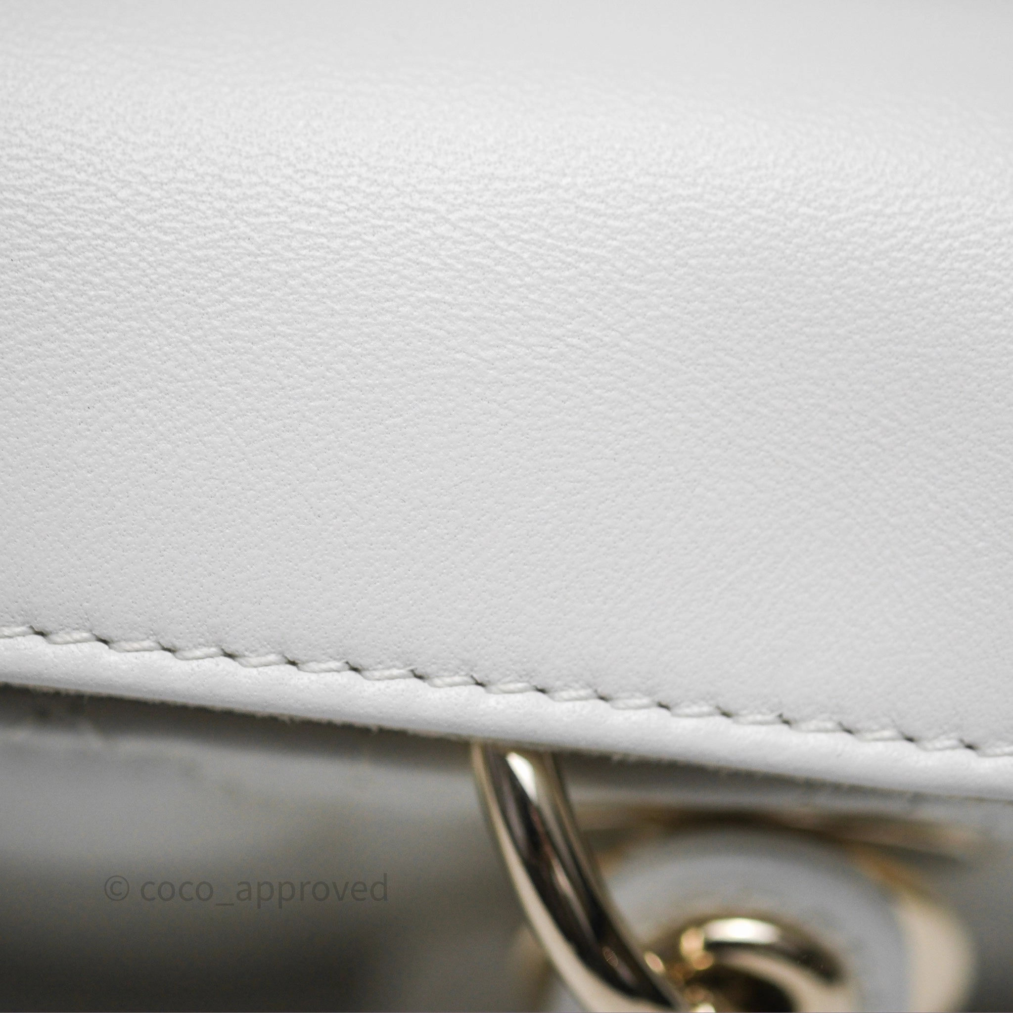 Christian Dior Micro Lady D-Joy Bag Latte Lambskin Cannage Gold Hardware
