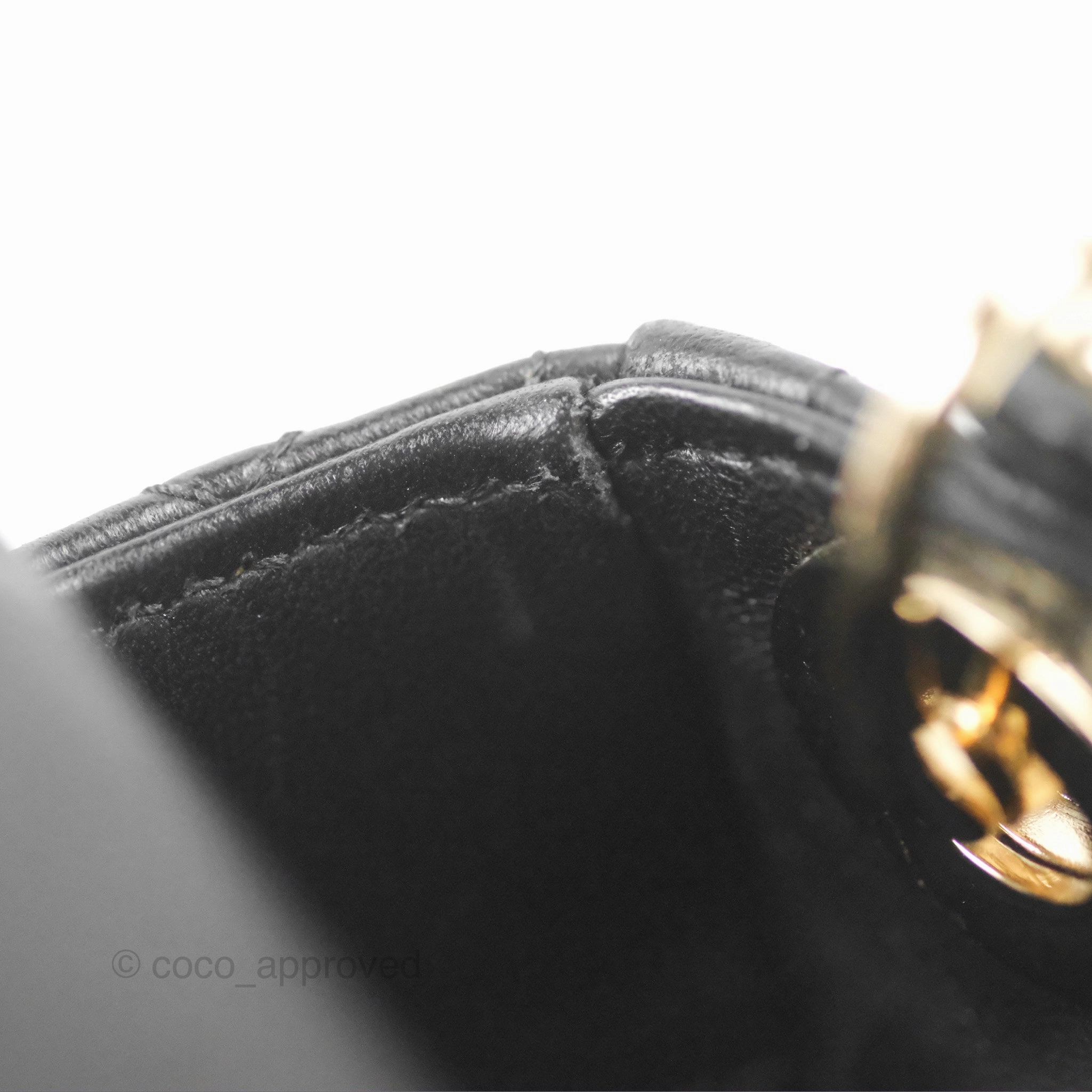 Christian Dior Micro Lady Dior Cannage Black Lambskin Gold Hardware