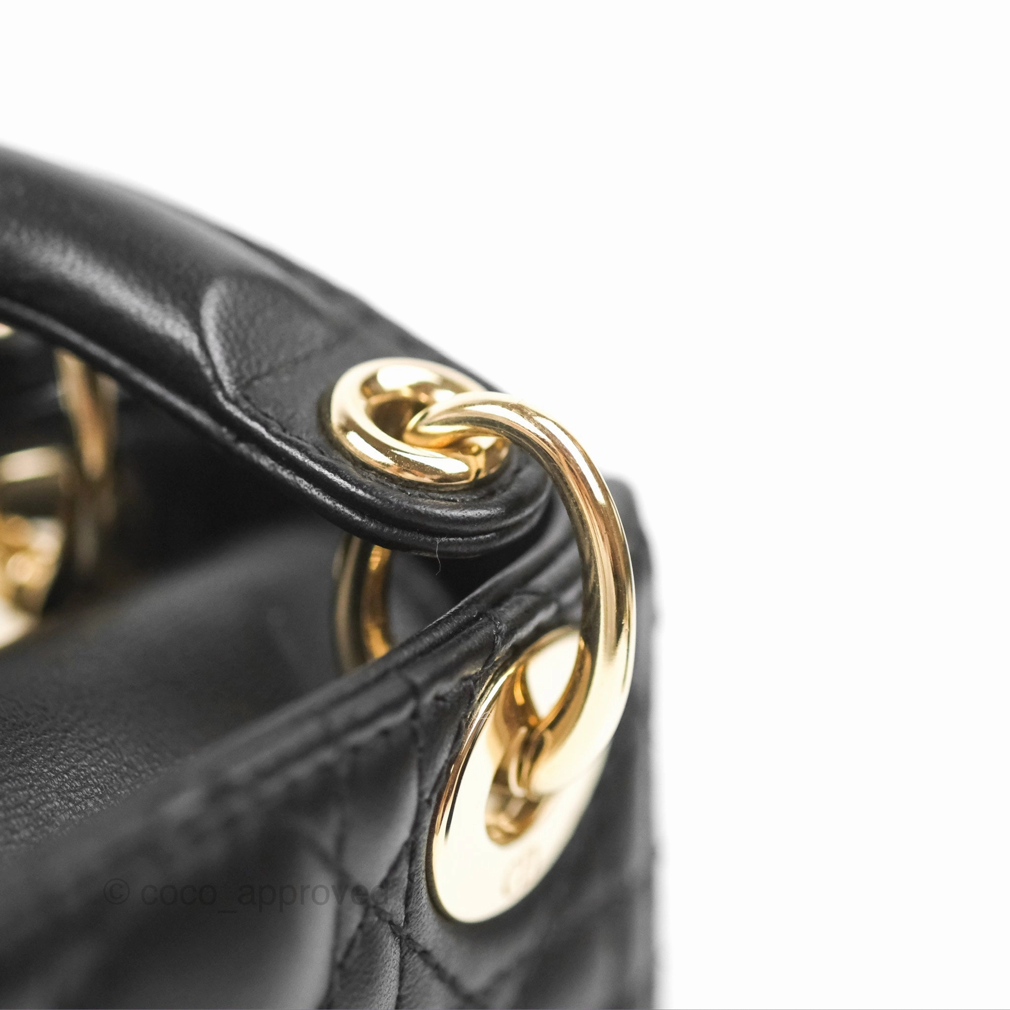 Christian Dior Micro Lady Dior Cannage Black Lambskin Gold Hardware