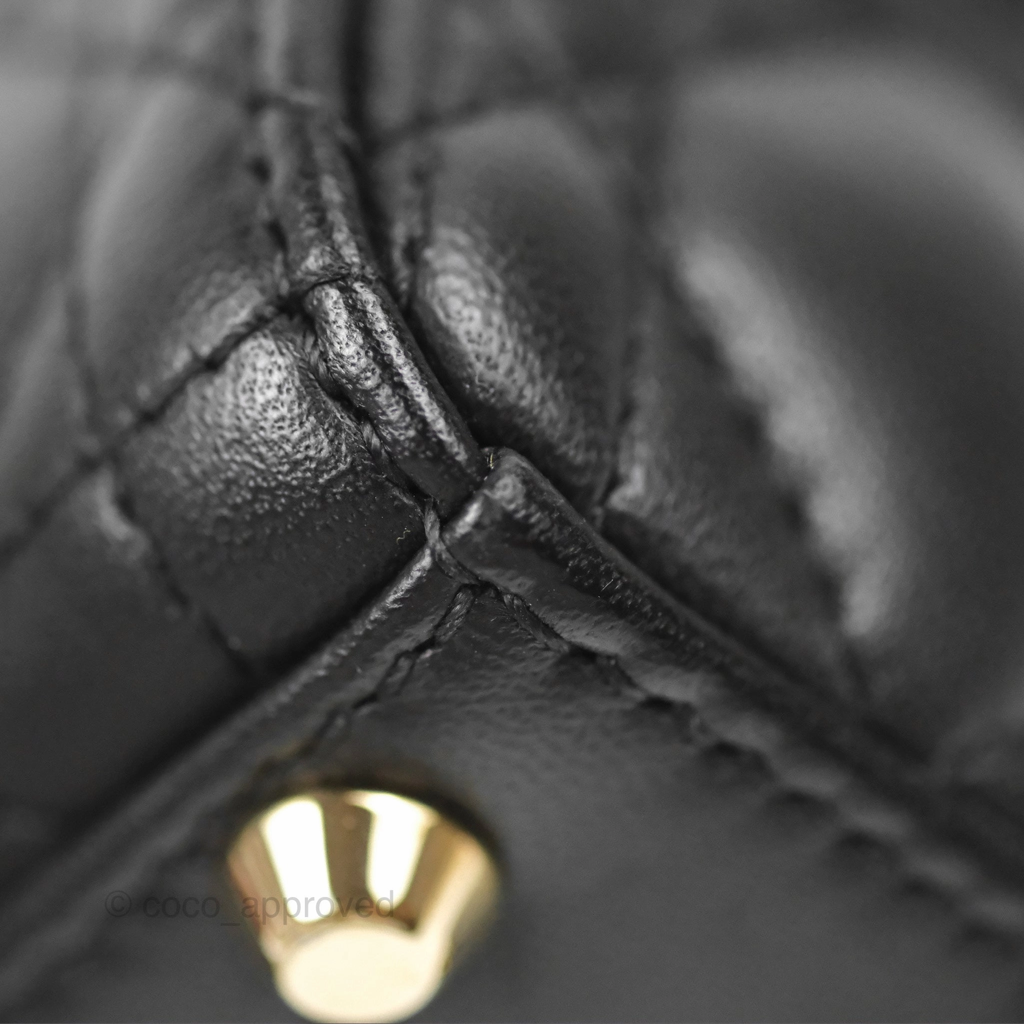 Christian Dior Micro Lady Dior Cannage Black Lambskin Gold Hardware