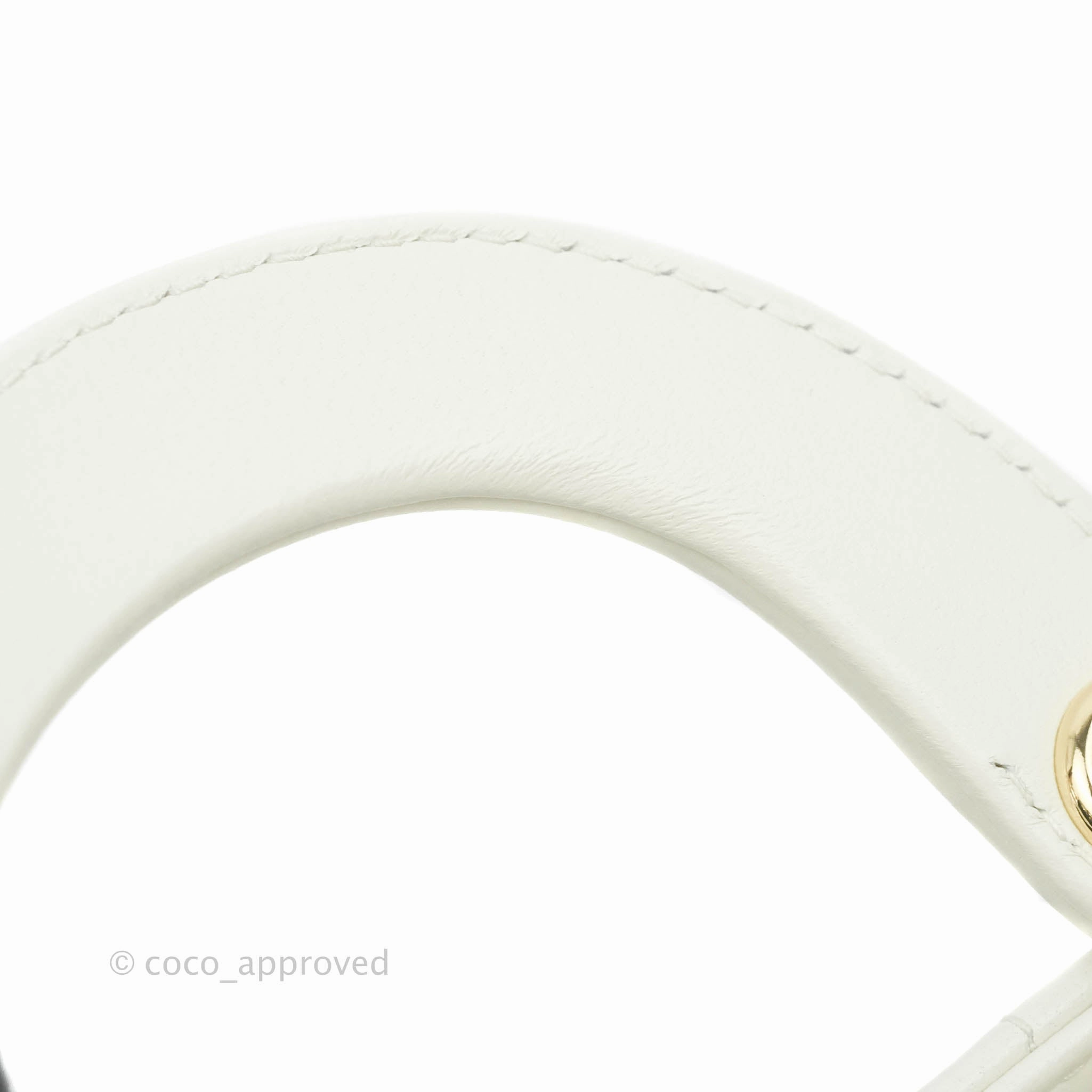 Christian Dior Micro Lady Dior Cannage Ivory White Lambskin Gold Hardware