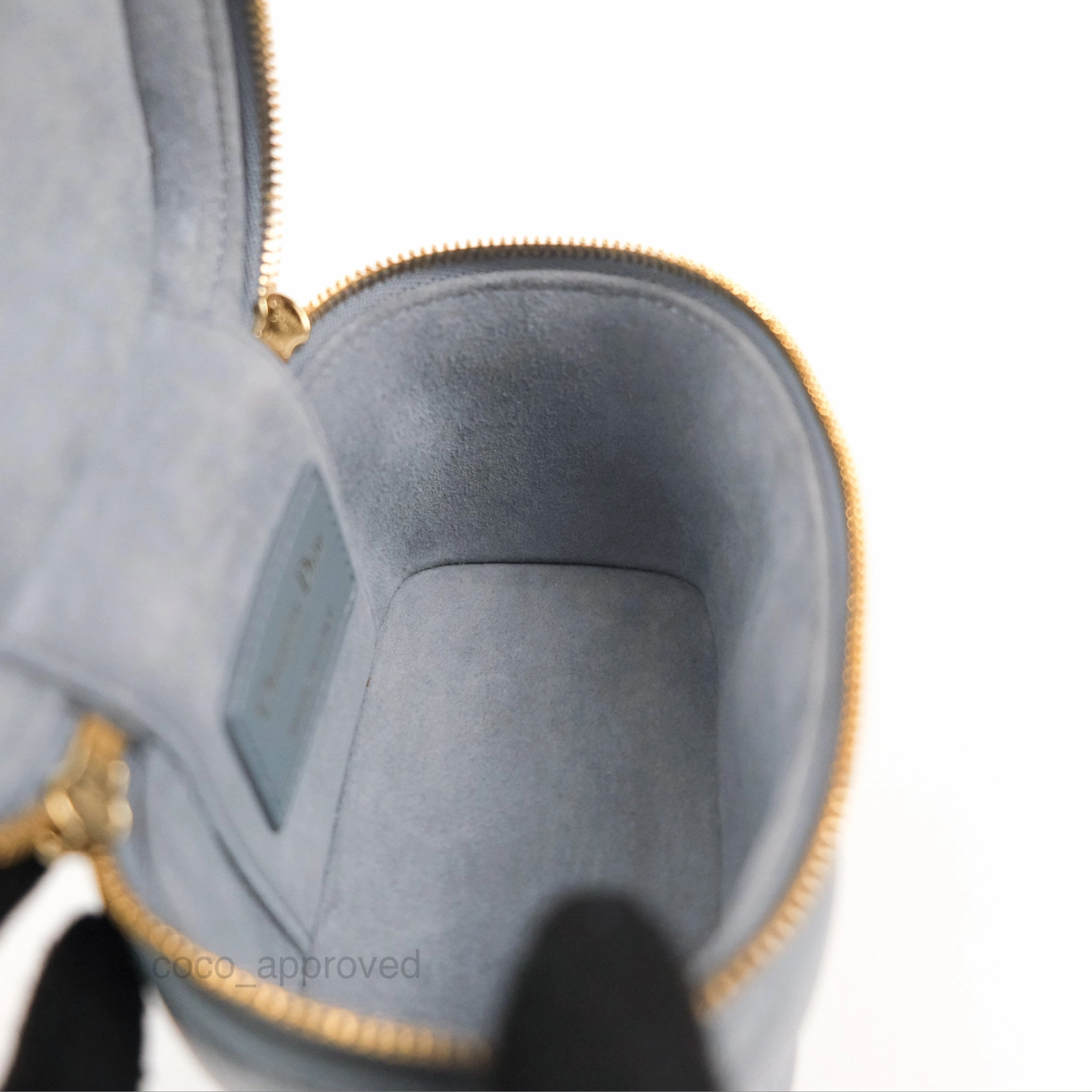 Christian Dior Micro Lady Dior Vanity Case Cloud Blue Cannage Lambskin