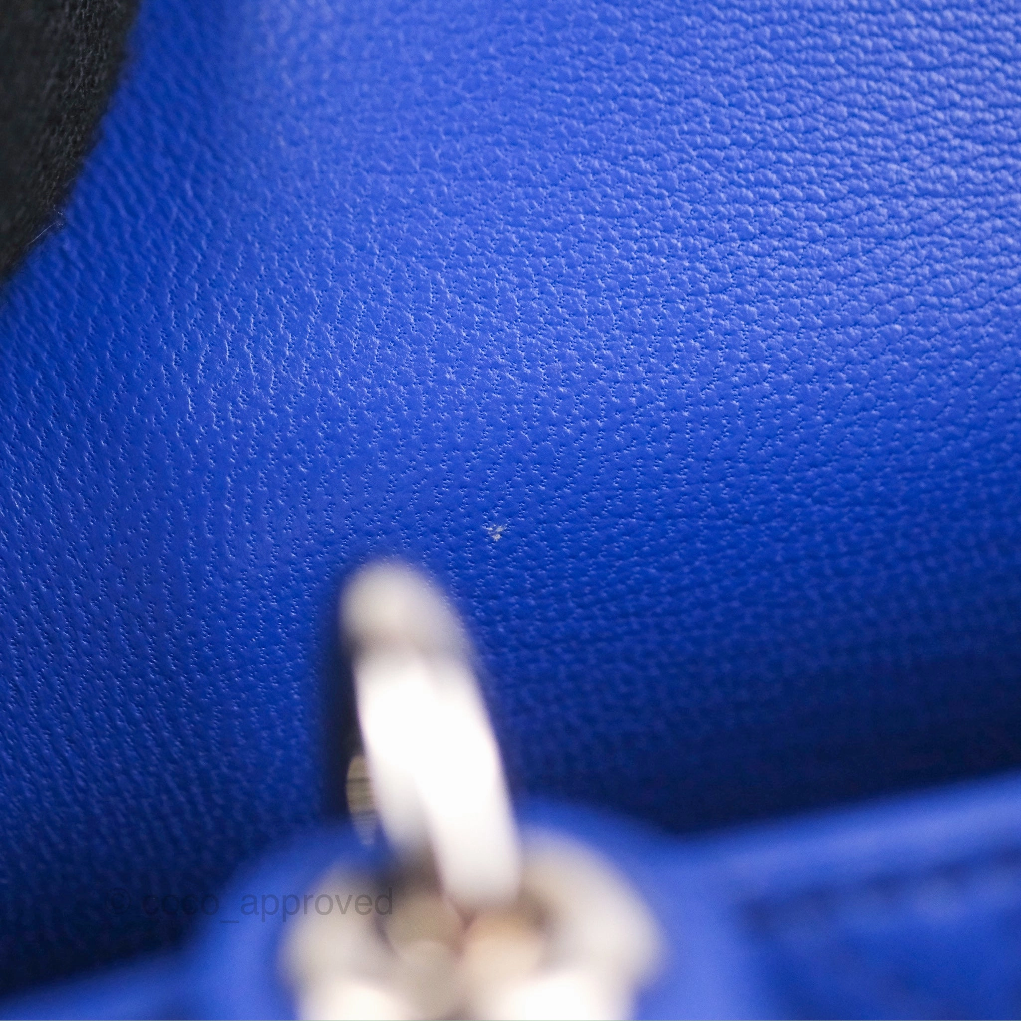 Christian Dior Mini Lady Dior Bag Cannage Lambskin Royal Blue Silver Hardware