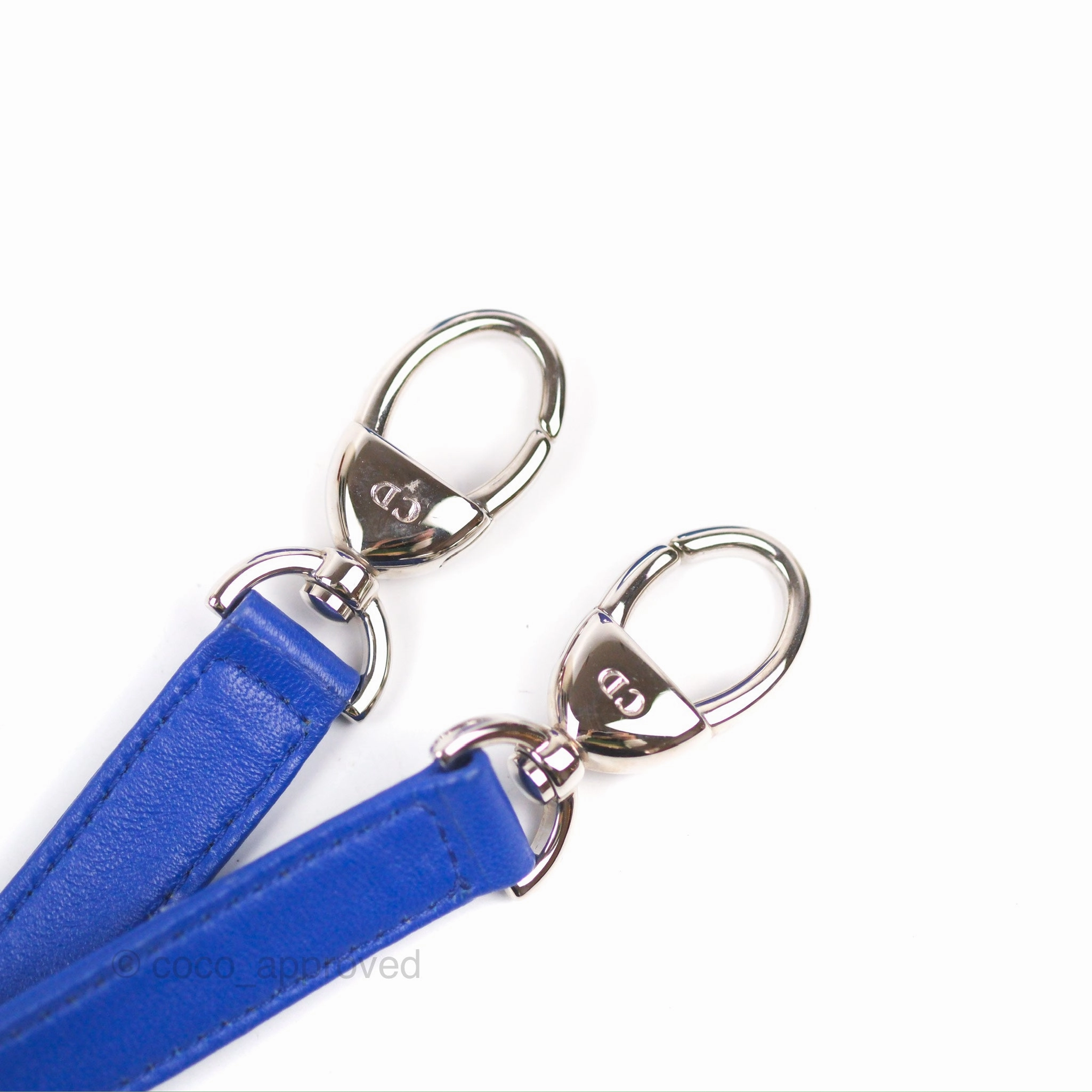 Christian Dior Mini Lady Dior Bag Cannage Lambskin Royal Blue Silver Hardware