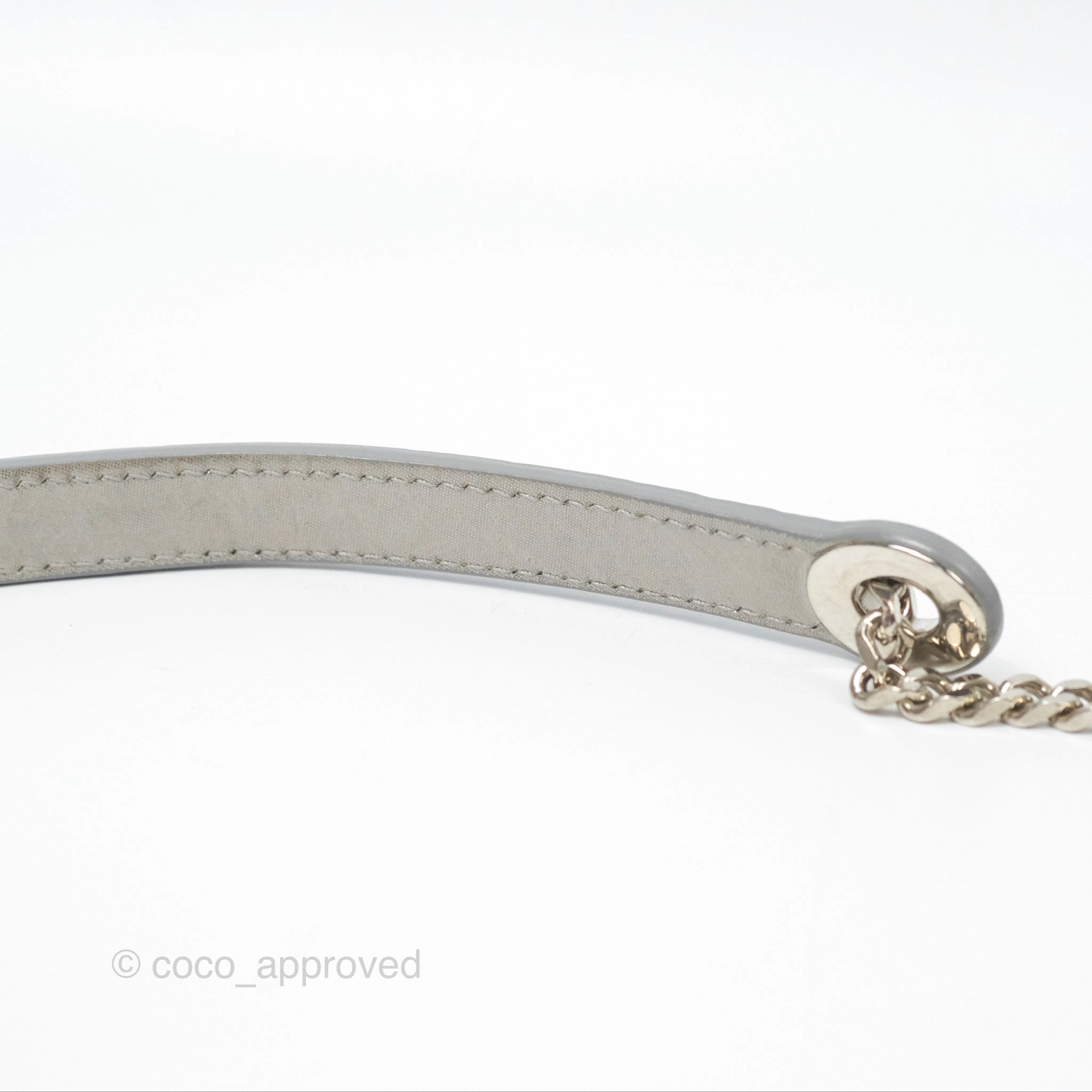 Christian Dior Mini Lady Dior Metallic Silver Nubuck Silver Hardware
