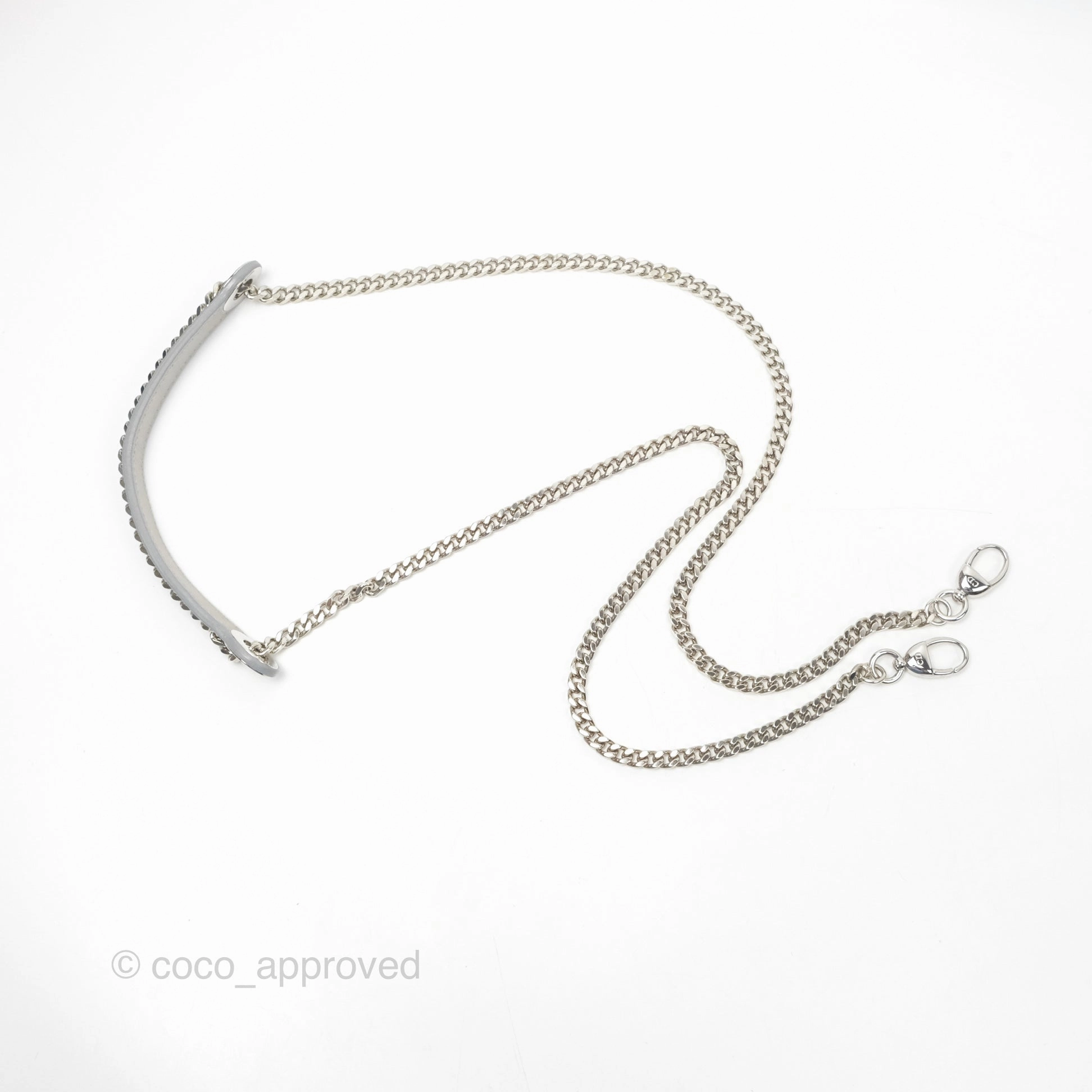 Christian Dior Mini Lady Dior Metallic Silver Nubuck Silver Hardware