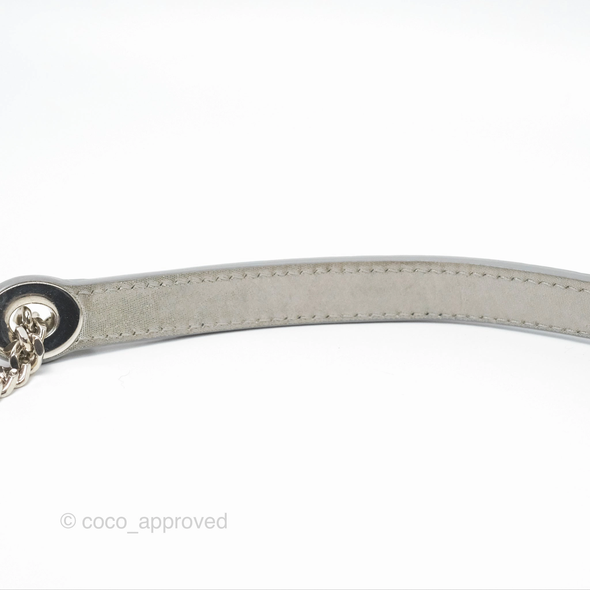 Christian Dior Mini Lady Dior Metallic Silver Nubuck Silver Hardware
