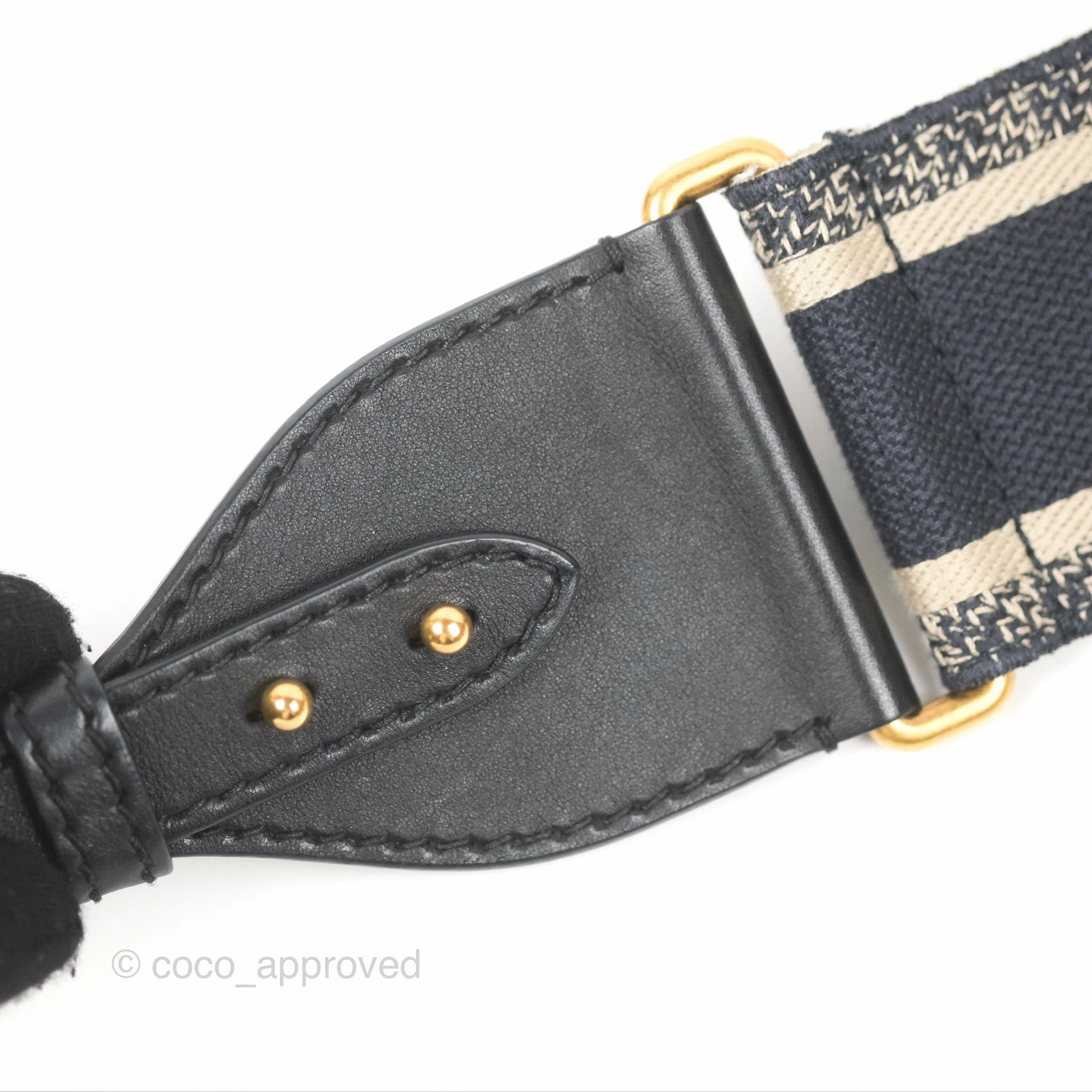 Christian Dior Mini Saddle Bag Blue Oblique Jacquard Gold Hardware