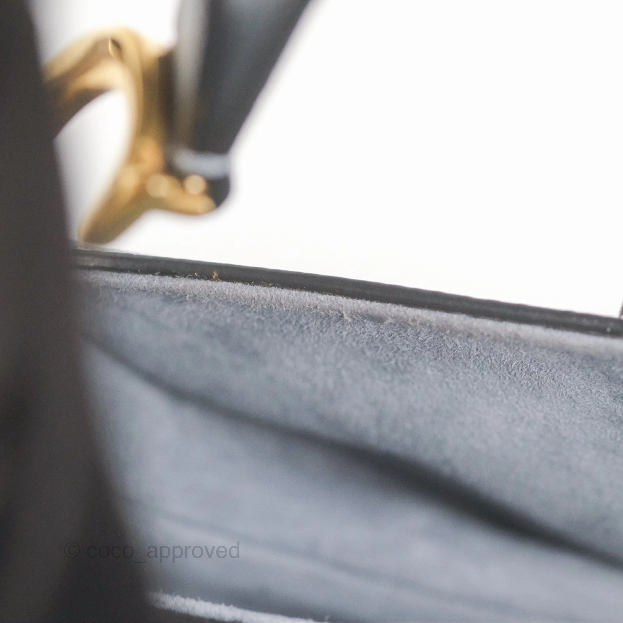 Christian Dior Mini Saddle Bag Cloud Blue Grained Calfskin Gold Hardware