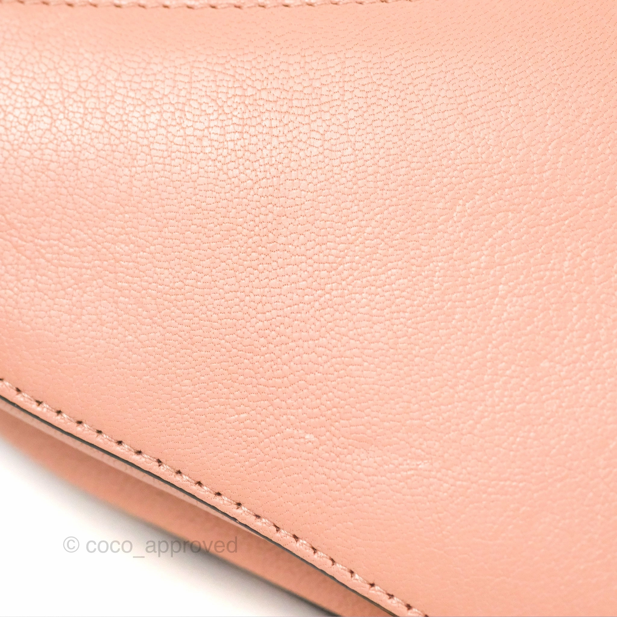 Christian Dior Mini Saddle Bag Pink Goatskin Gold Hardware