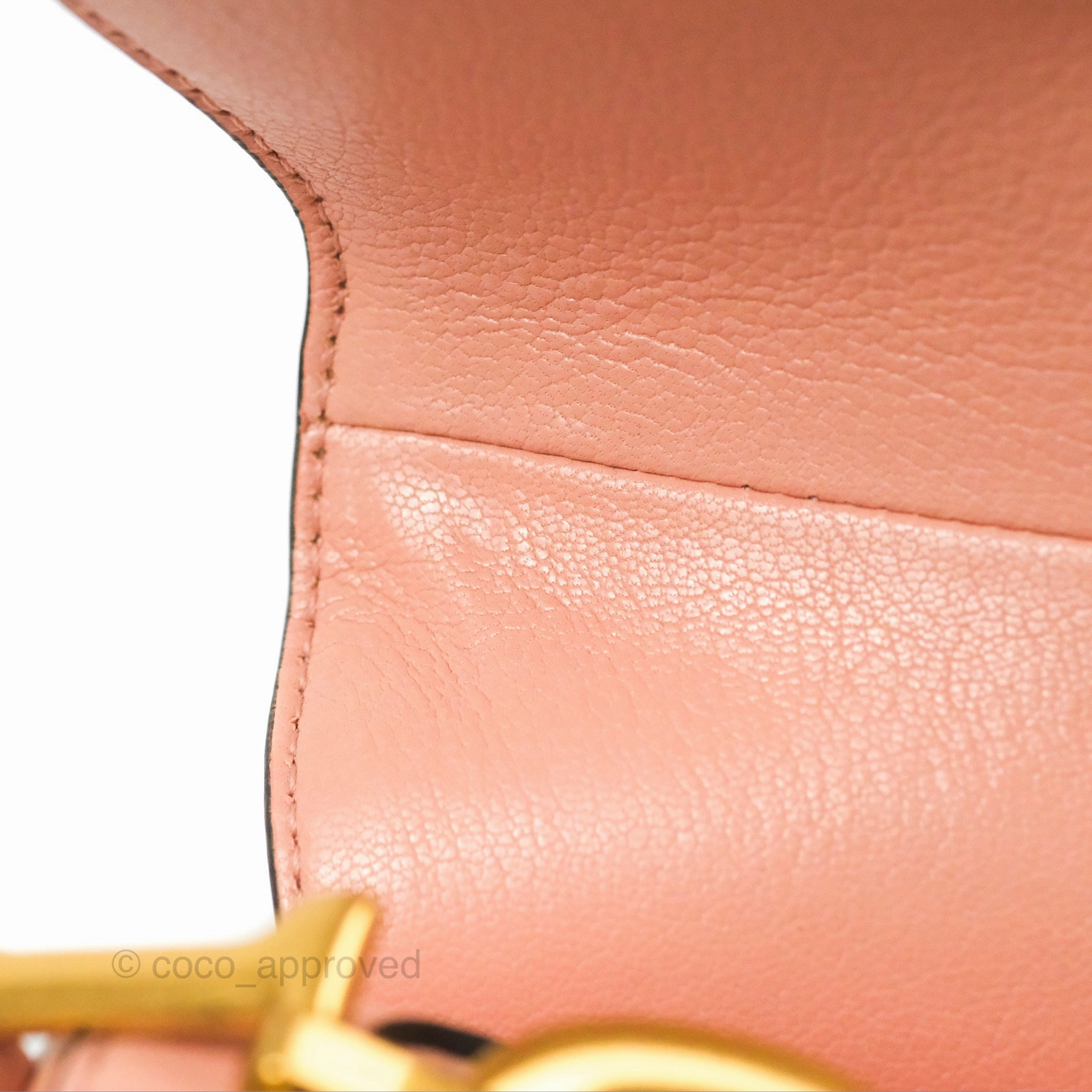 Christian Dior Mini Saddle Bag Pink Goatskin Gold Hardware