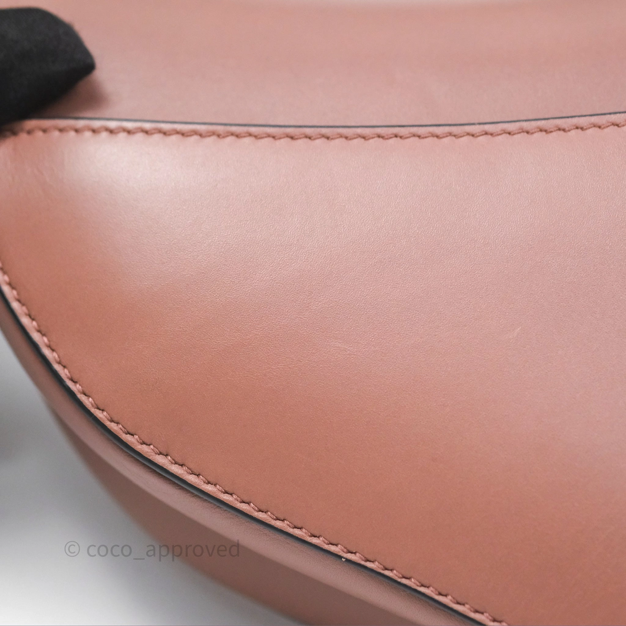 Christian Dior Mini Saddle Bag Rose Taupe Grained Calfskin Gold Hardware
