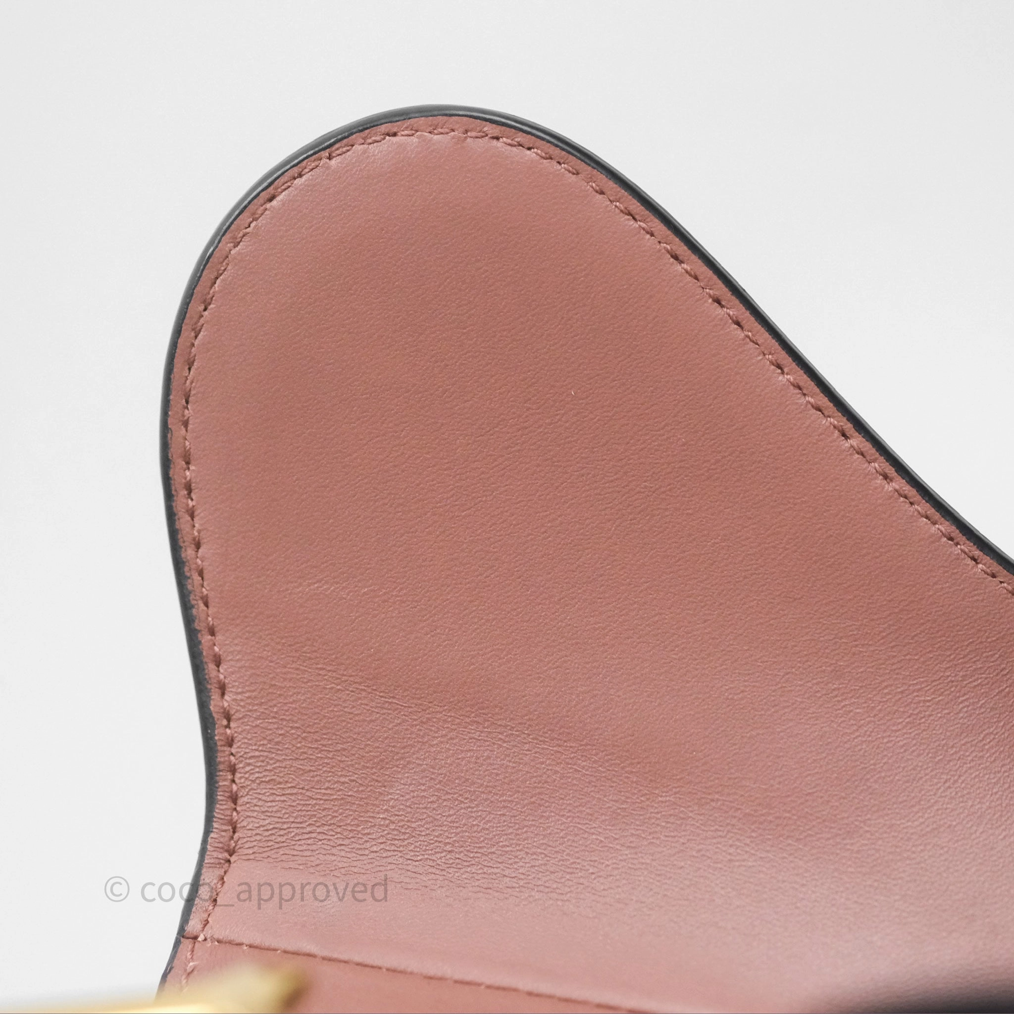 Christian Dior Mini Saddle Bag Rose Taupe Grained Calfskin Gold Hardware